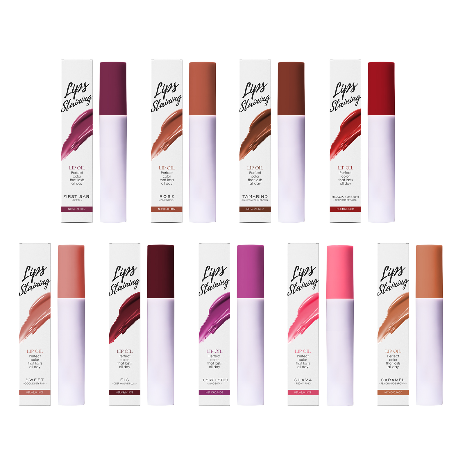 (LUCKY LOTUS) Mirror Gloss Hydrating Lip Oil Nourish Lip Skin Show Glossy Shine Moisturize Lip Care Serum