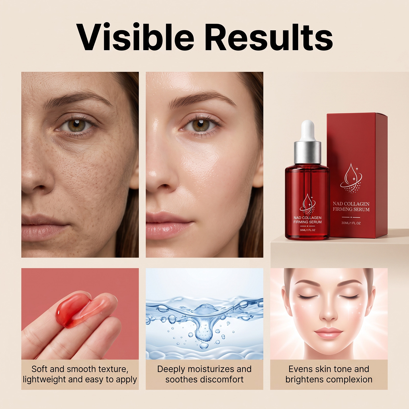 Skin Care Essence Mild Nourishing Hydrating Light Watery Delicate Facial Skin Daily Beauty Care Liquid