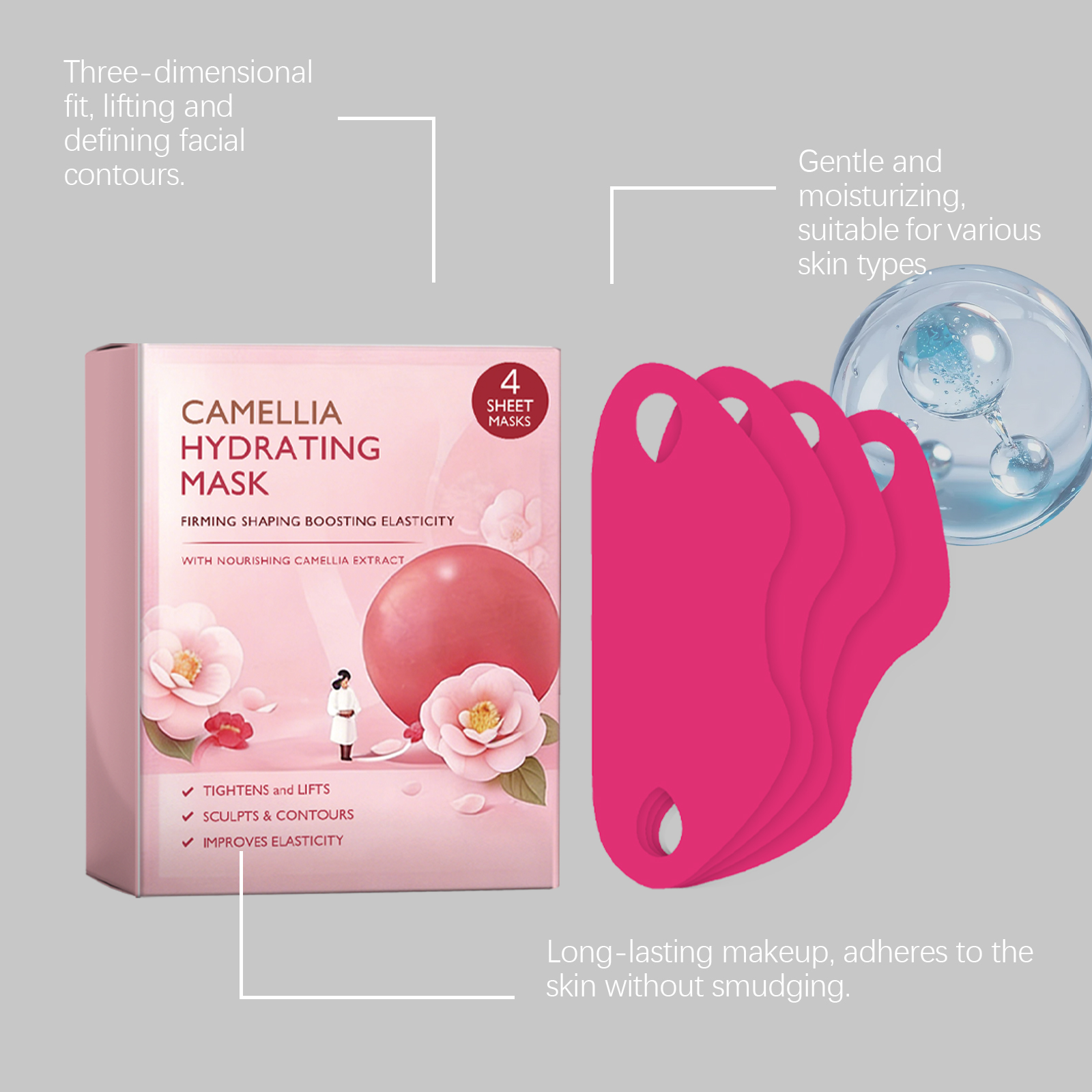 Facial Care Patch Breathable Thin Light Comfortable Wear Skin Fit Moisturize Jawline Daily Treatment