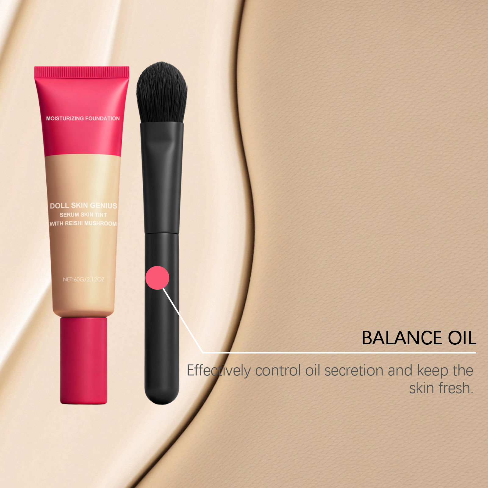Natural Tone Moisturizing Foundation Cream Light Texture Hydrating Glossy Matte Sheer For Oily And Dry Skin