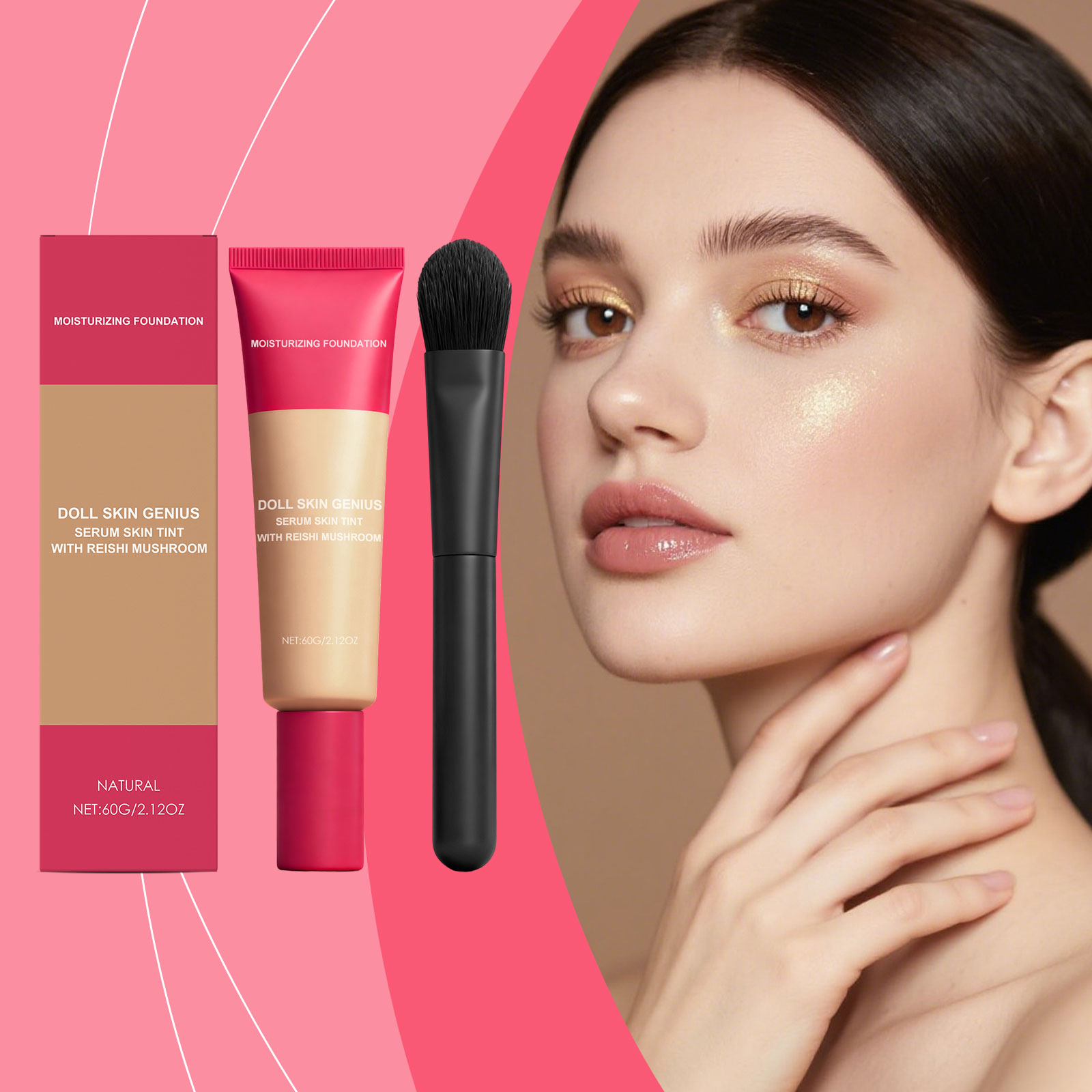 Natural Tone Moisturizing Foundation Cream Light Texture Hydrating Glossy Matte Sheer For Oily And Dry Skin