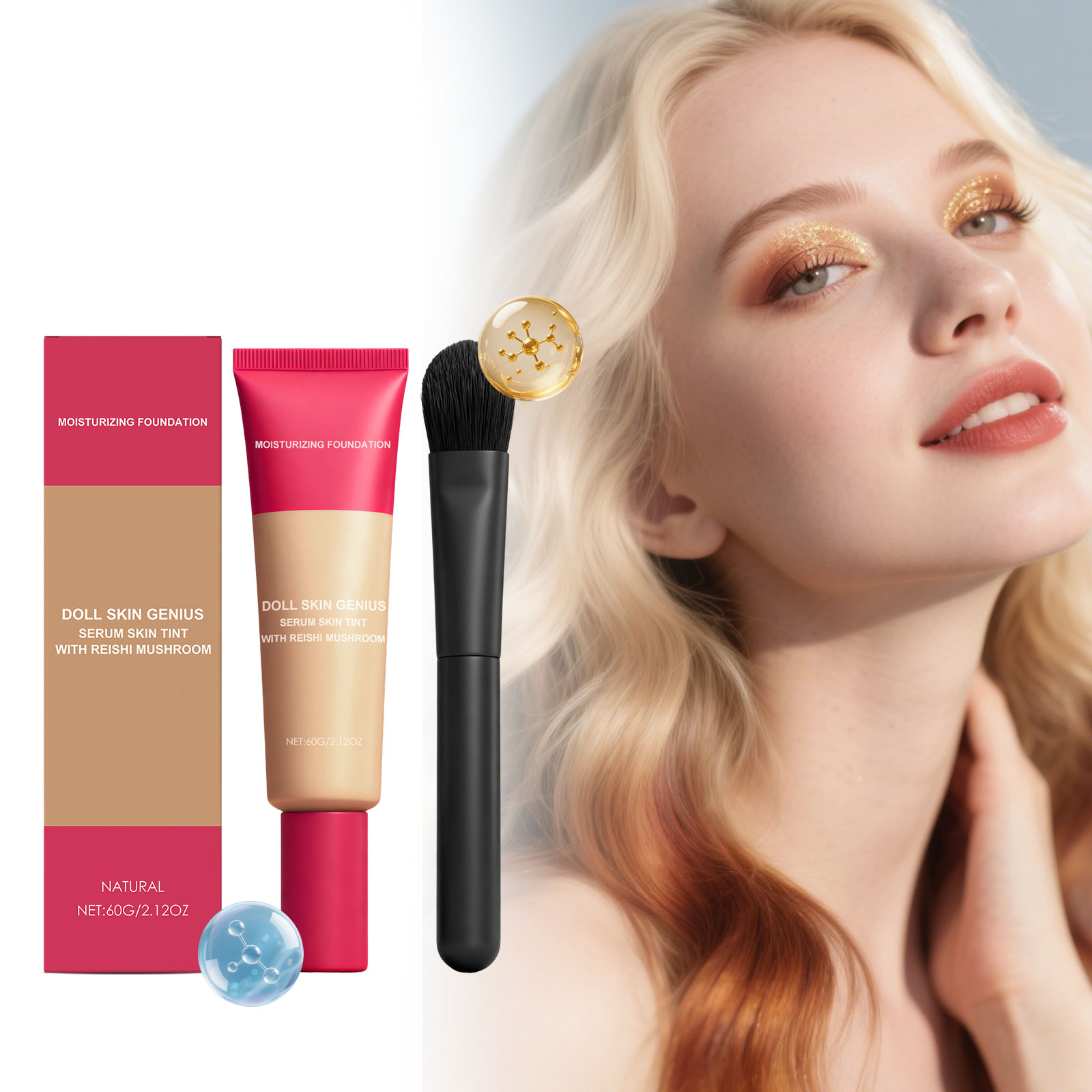Natural Tone Moisturizing Foundation Cream Light Texture Hydrating Glossy Matte Sheer For Oily And Dry Skin