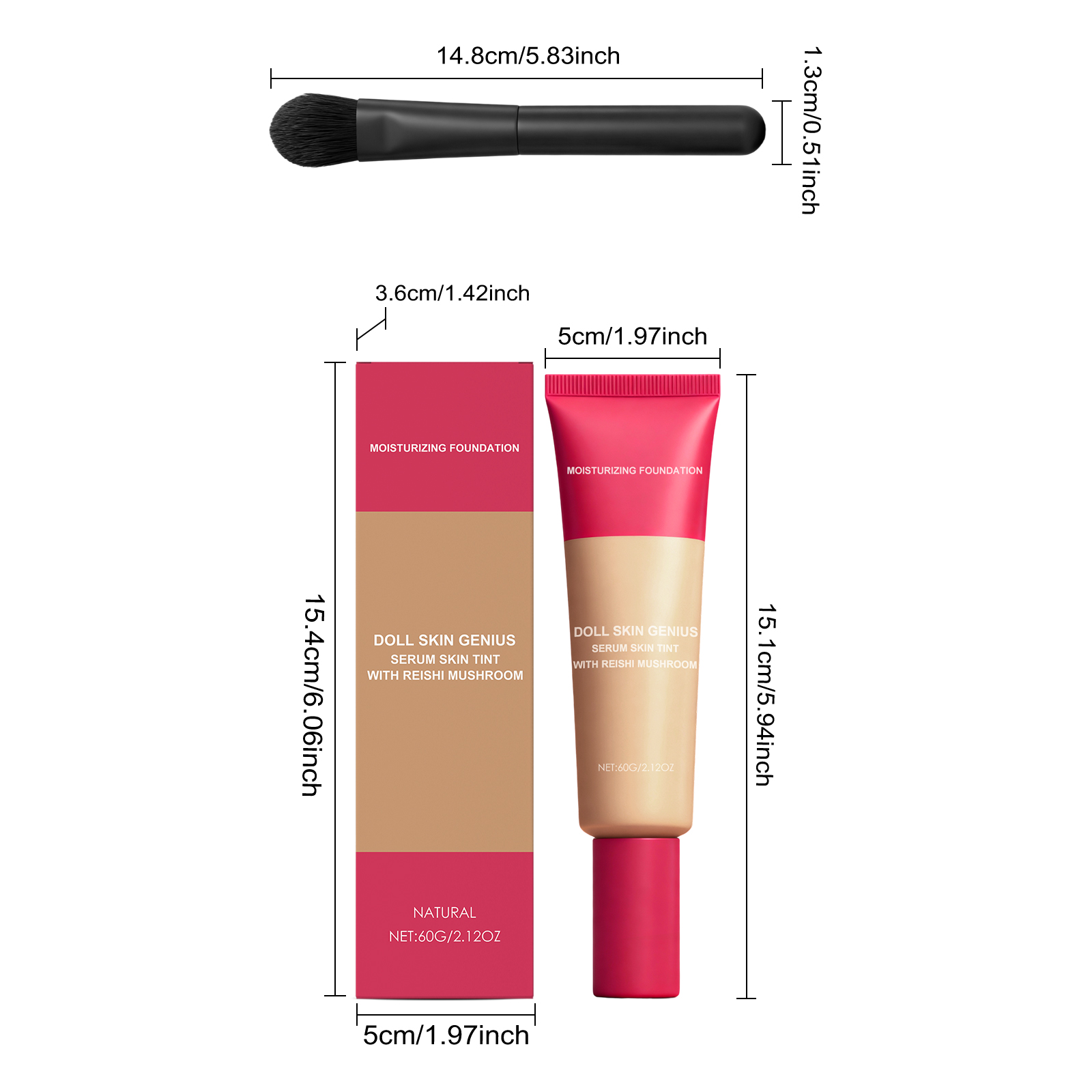 Natural Tone Moisturizing Foundation Cream Light Texture Hydrating Glossy Matte Sheer For Oily And Dry Skin