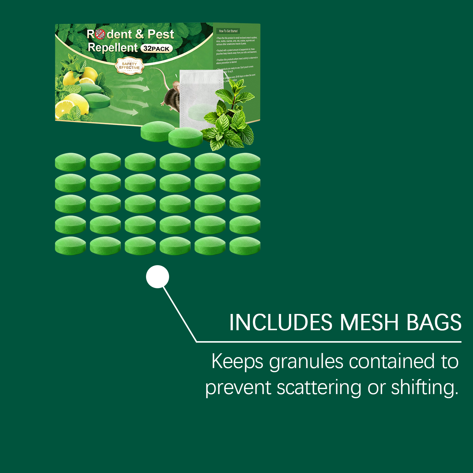 Rodent And Insect Repellent Pellets Daily Household Portable Deterrent Goods Indoor Outdoor Applicable Supplies