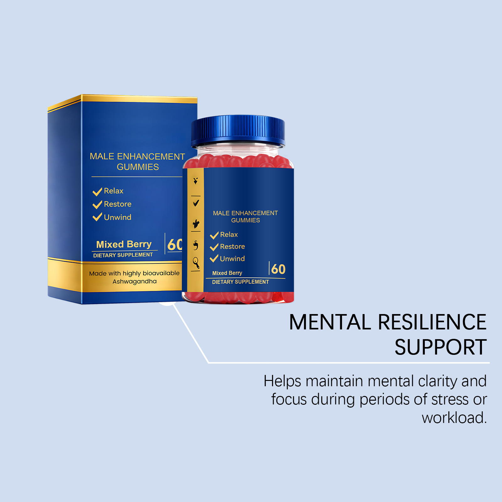 Male Body Care Gummy Mild Nourishing Gentle Hydrating Portable Daily Comfort Skin Maintenance For Men
