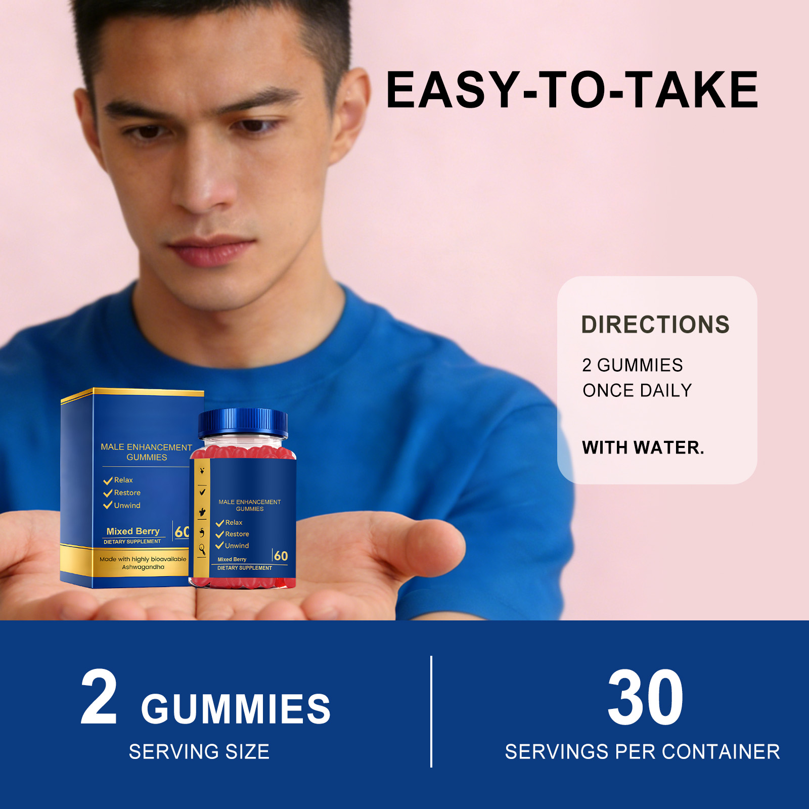 Male Body Care Gummy Mild Nourishing Gentle Hydrating Portable Daily Comfort Skin Maintenance For Men