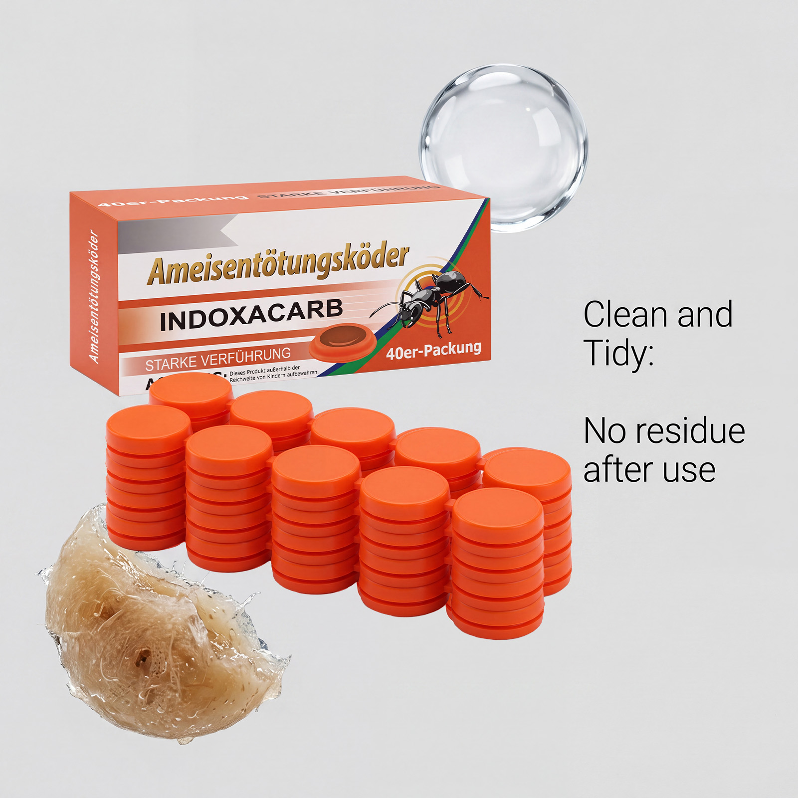 Household Ant Bait Box Forty Pieces Mild Home Insect Control Ornament Indoor Kitchen Pest Prevention