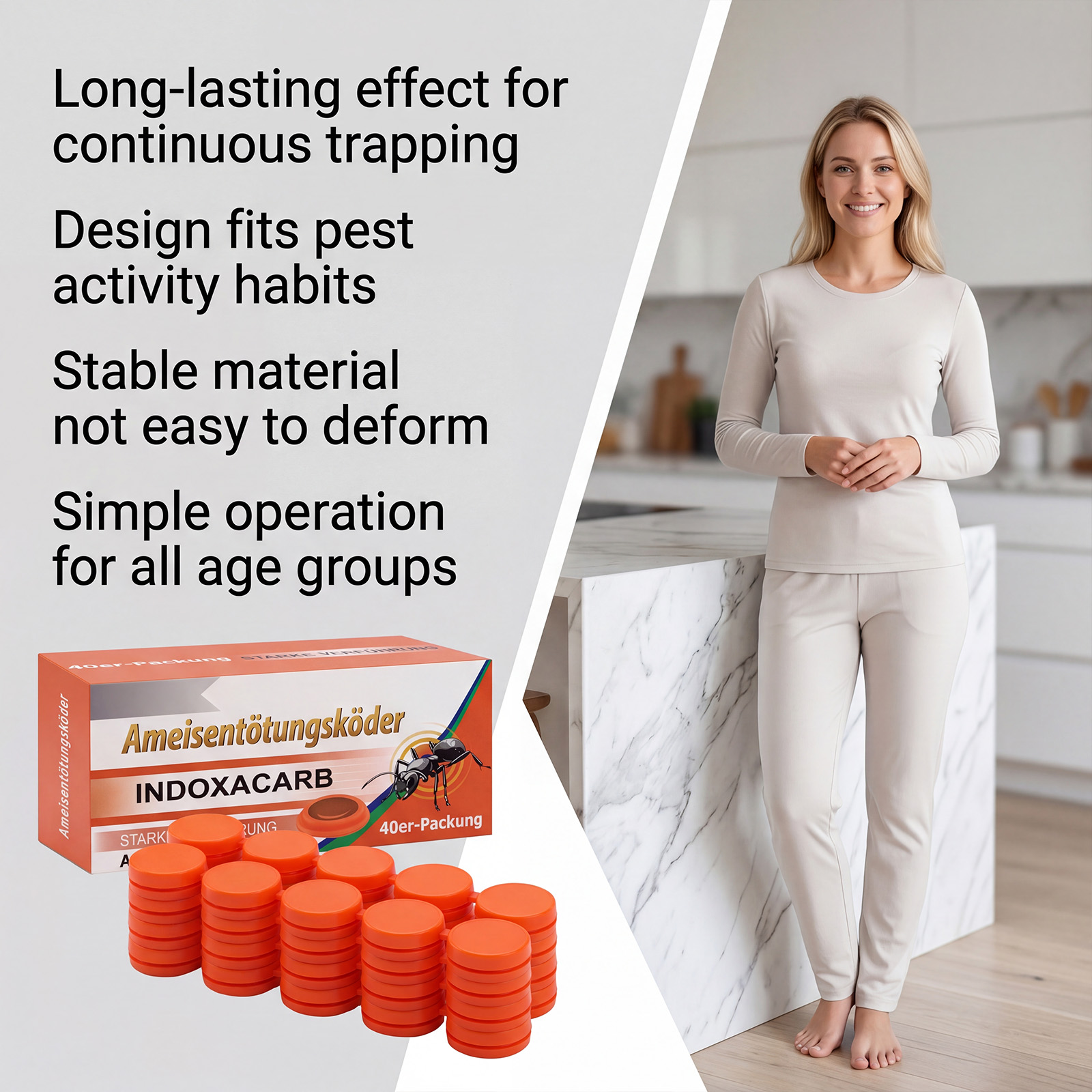Household Ant Bait Box Forty Pieces Mild Home Insect Control Ornament Indoor Kitchen Pest Prevention