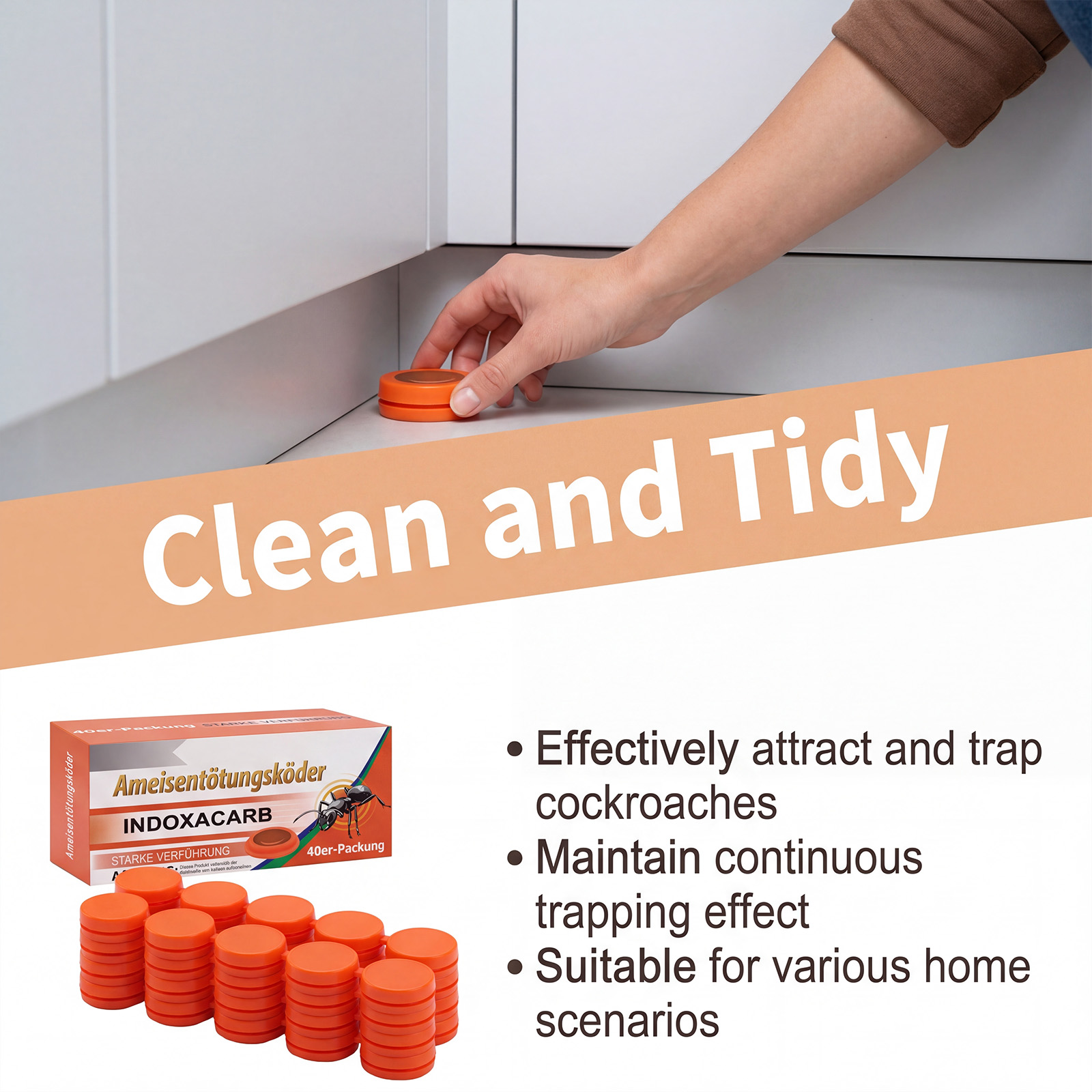 Household Ant Bait Box Forty Pieces Mild Home Insect Control Ornament Indoor Kitchen Pest Prevention