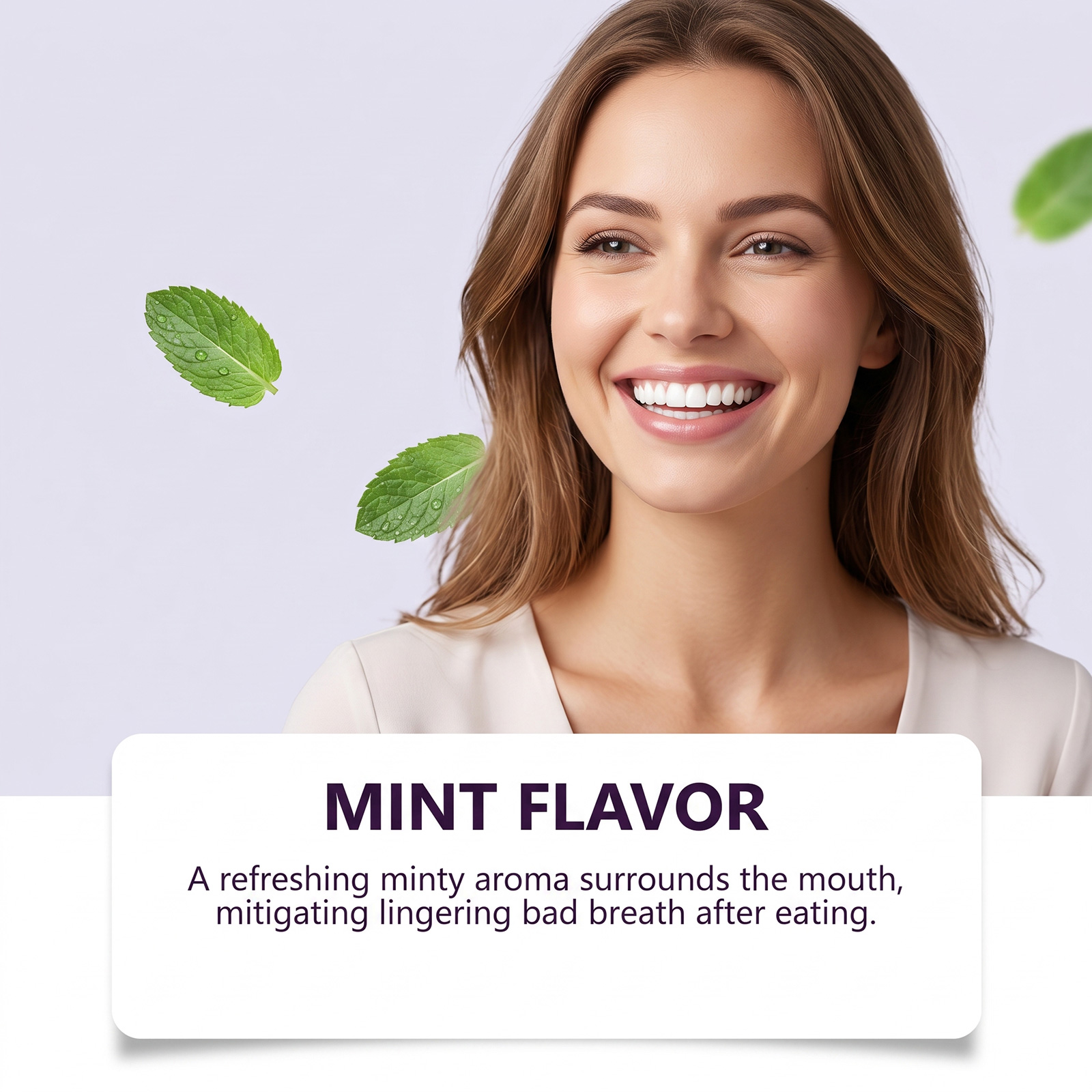 Purple Tooth Tablets Daily Gentle Comfort Care Clean Tooth Surface Long Lasting Fresh Breath Clean Protect Teeth