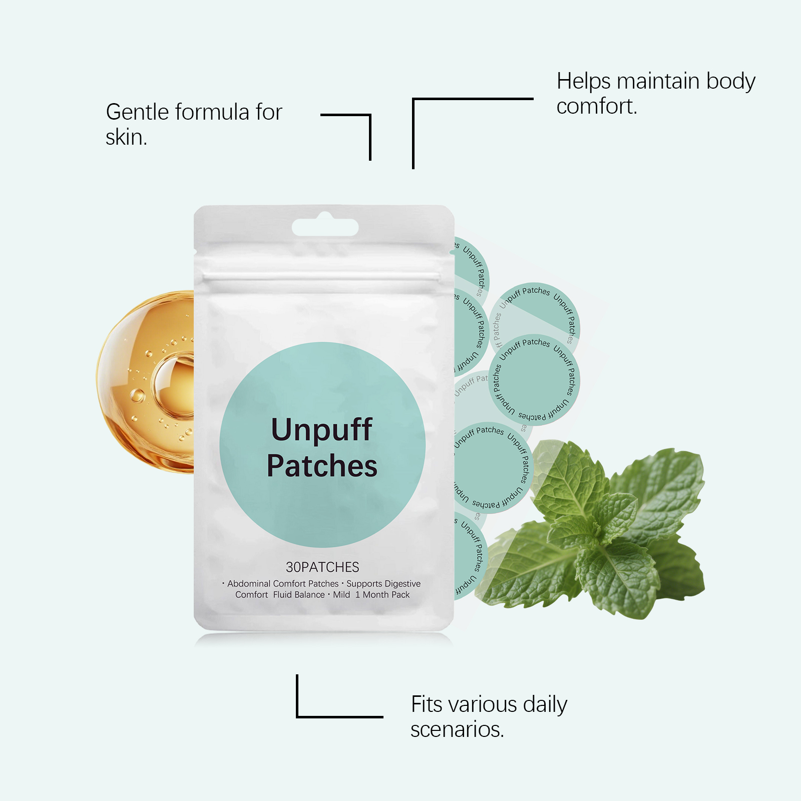 Body Care Patch Gentle Nourish Soft Fit Skin Boost Comfort Status Daily Easy Use