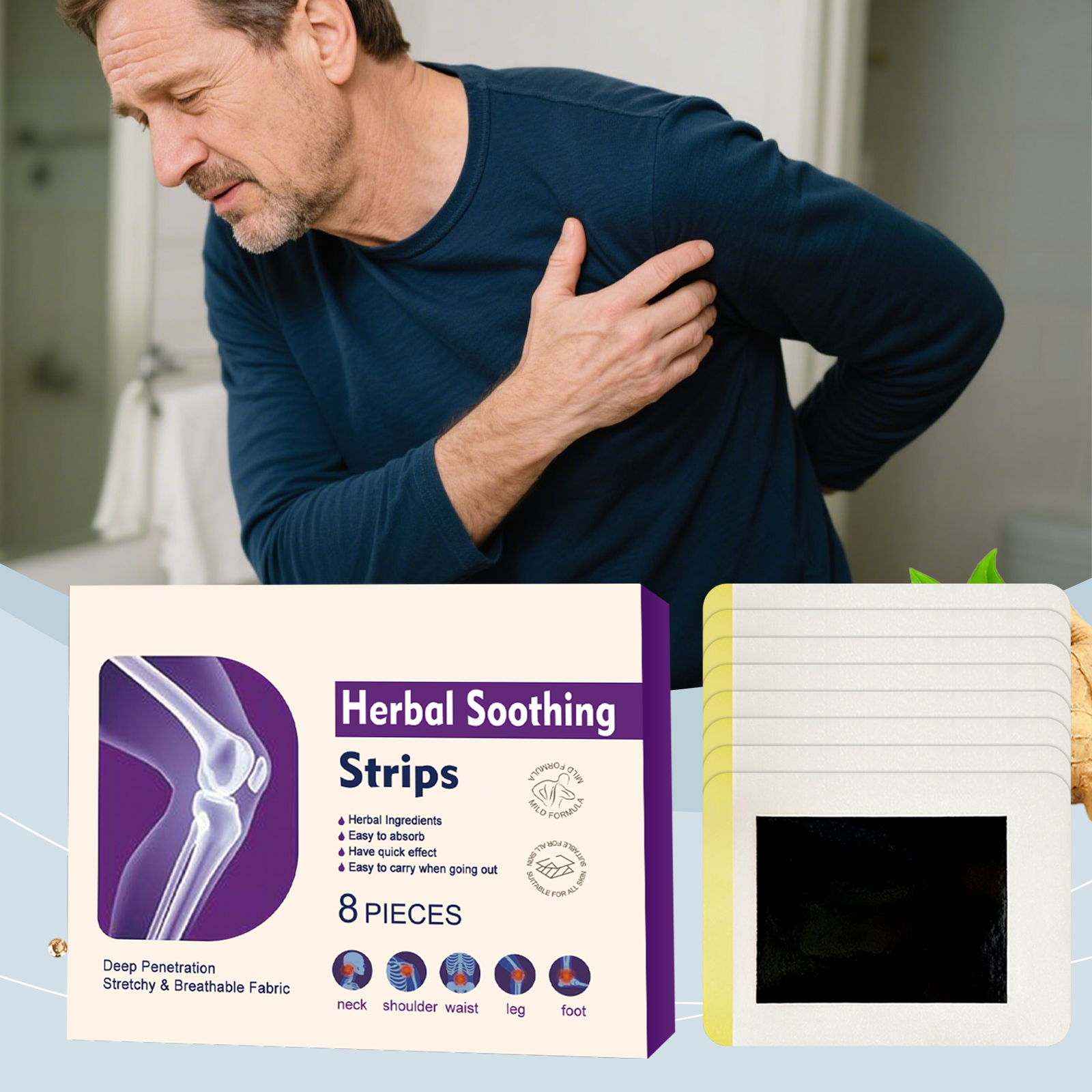 Body Care Patch Mild Nourishing Comfortable Refreshing Breathable Daily Fit Body Skin Care Sticker