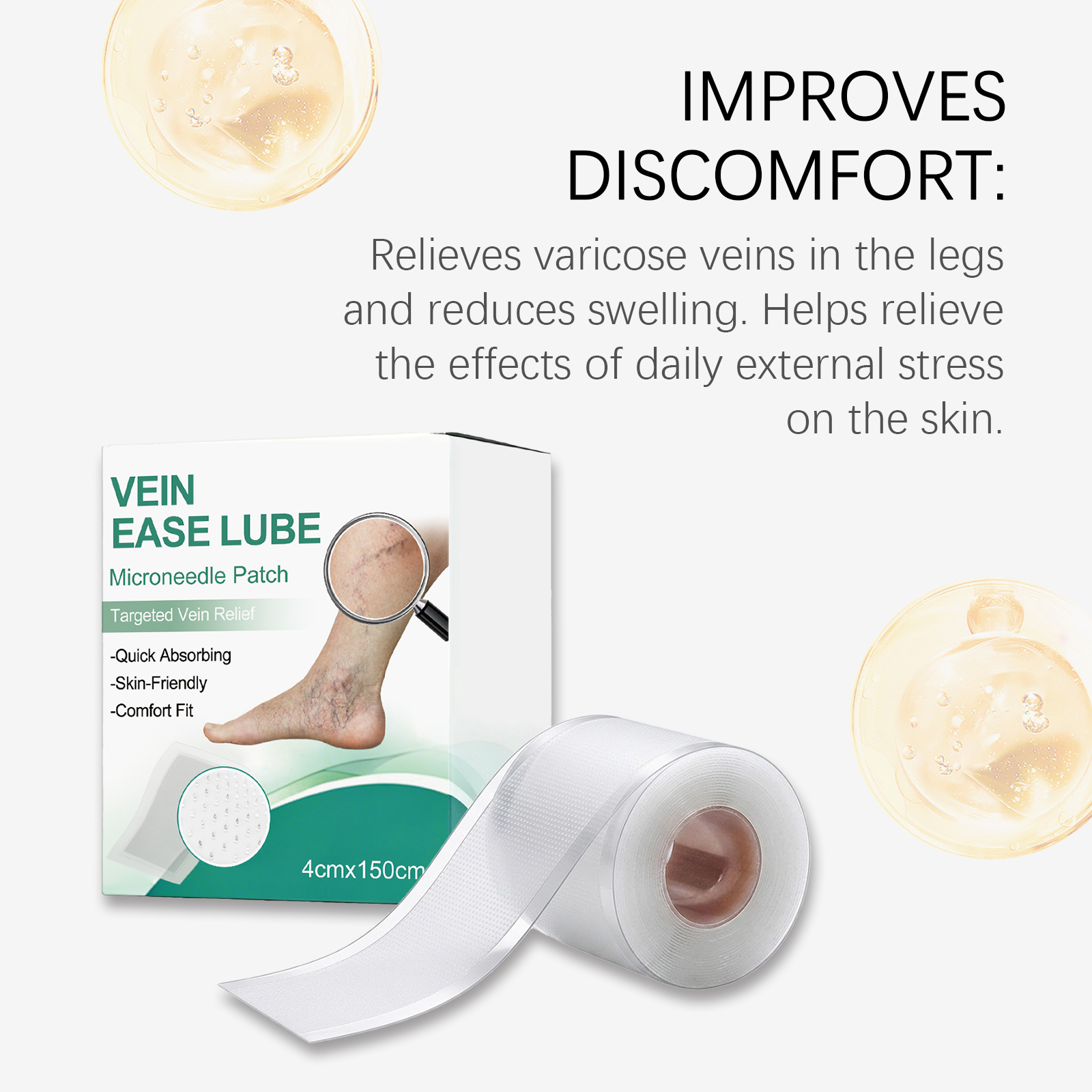 Leg Care Patch Mild Formula Light Texture Comfort Skin Portable Easy To Use For Leg Skincare