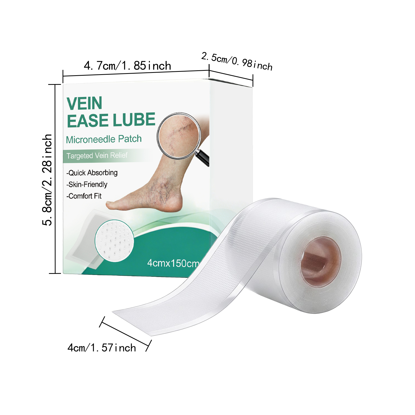 Leg Care Patch Mild Formula Light Texture Comfort Skin Portable Easy To Use For Leg Skincare