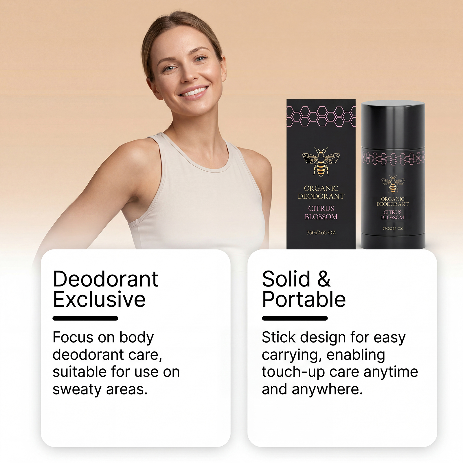 Body Care Stick Daily Clean Refreshing Comfortable Natural Elegant Fresh Long Lasting Fragrance Underarm Remove Body Odor