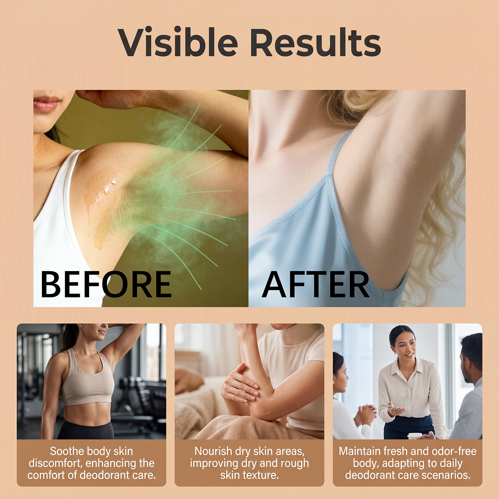Body Care Stick Daily Clean Refreshing Comfortable Natural Elegant Fresh Long Lasting Fragrance Underarm Remove Body Odor
