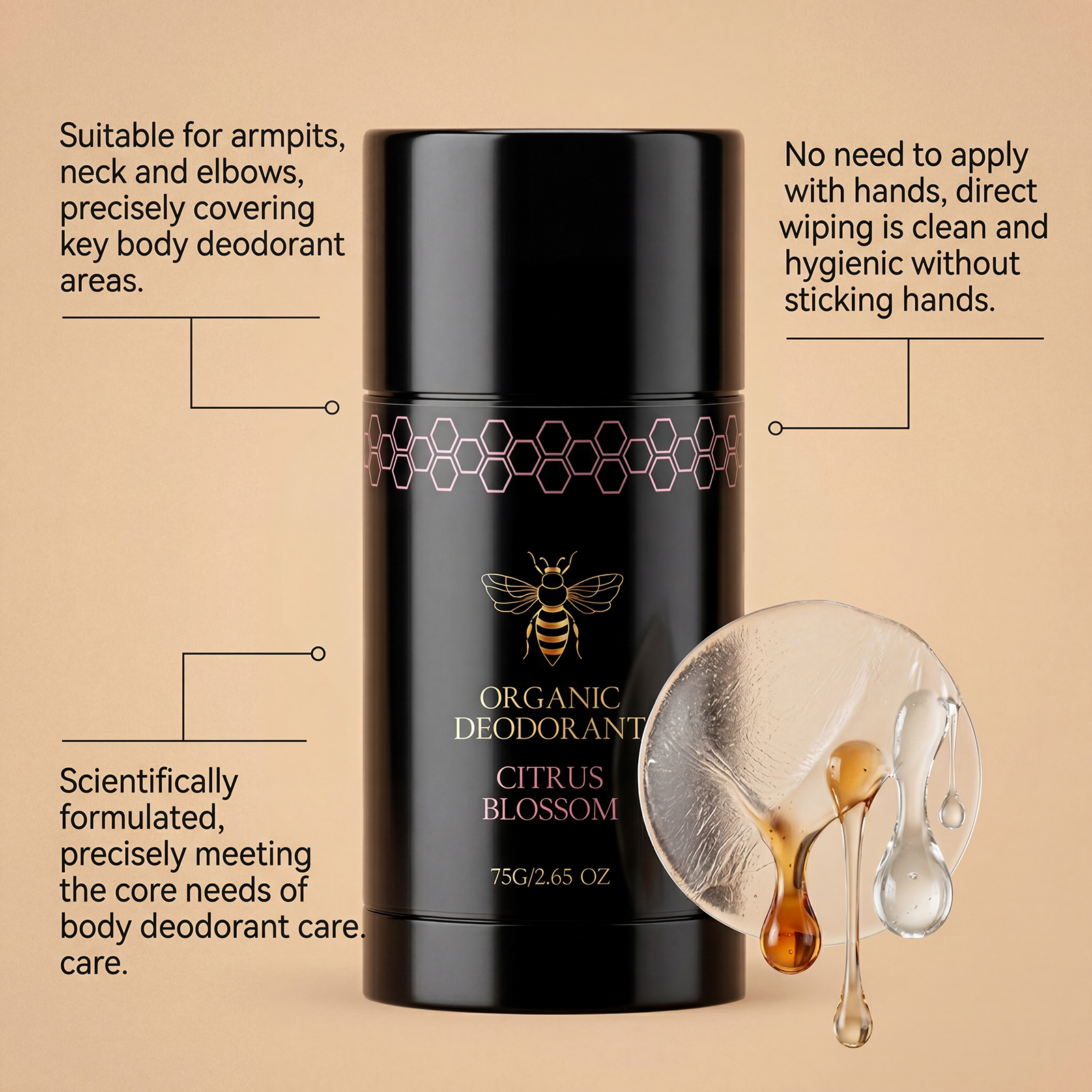 Body Care Stick Daily Clean Refreshing Comfortable Natural Elegant Fresh Long Lasting Fragrance Underarm Remove Body Odor