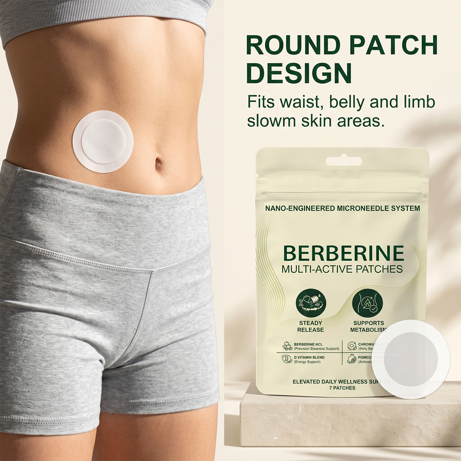 Body Care Patch Shows Body Lines Light Breathable Gentle Massage Care Fits Skin Daily Convenient