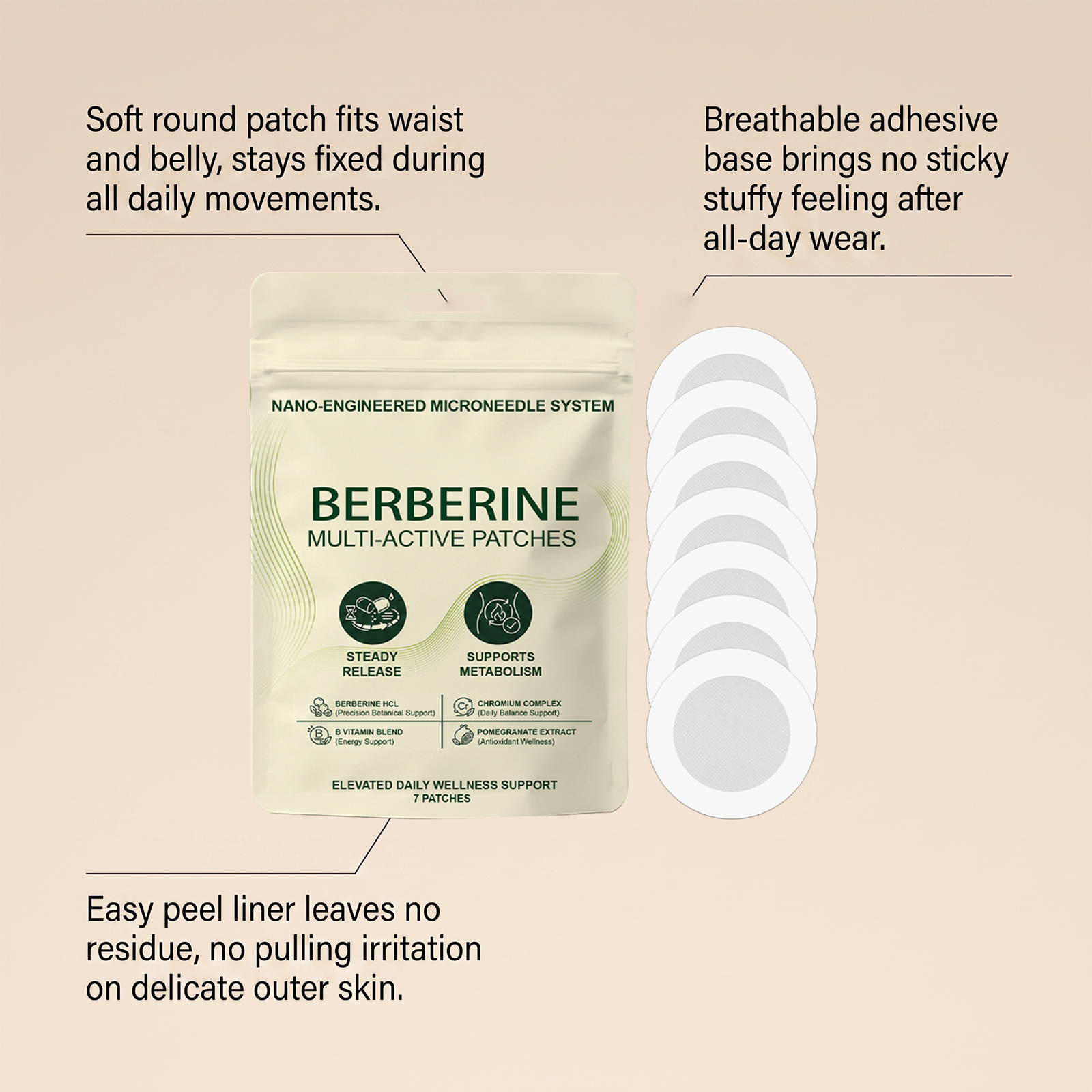Body Care Patch Shows Body Lines Light Breathable Gentle Massage Care Fits Skin Daily Convenient