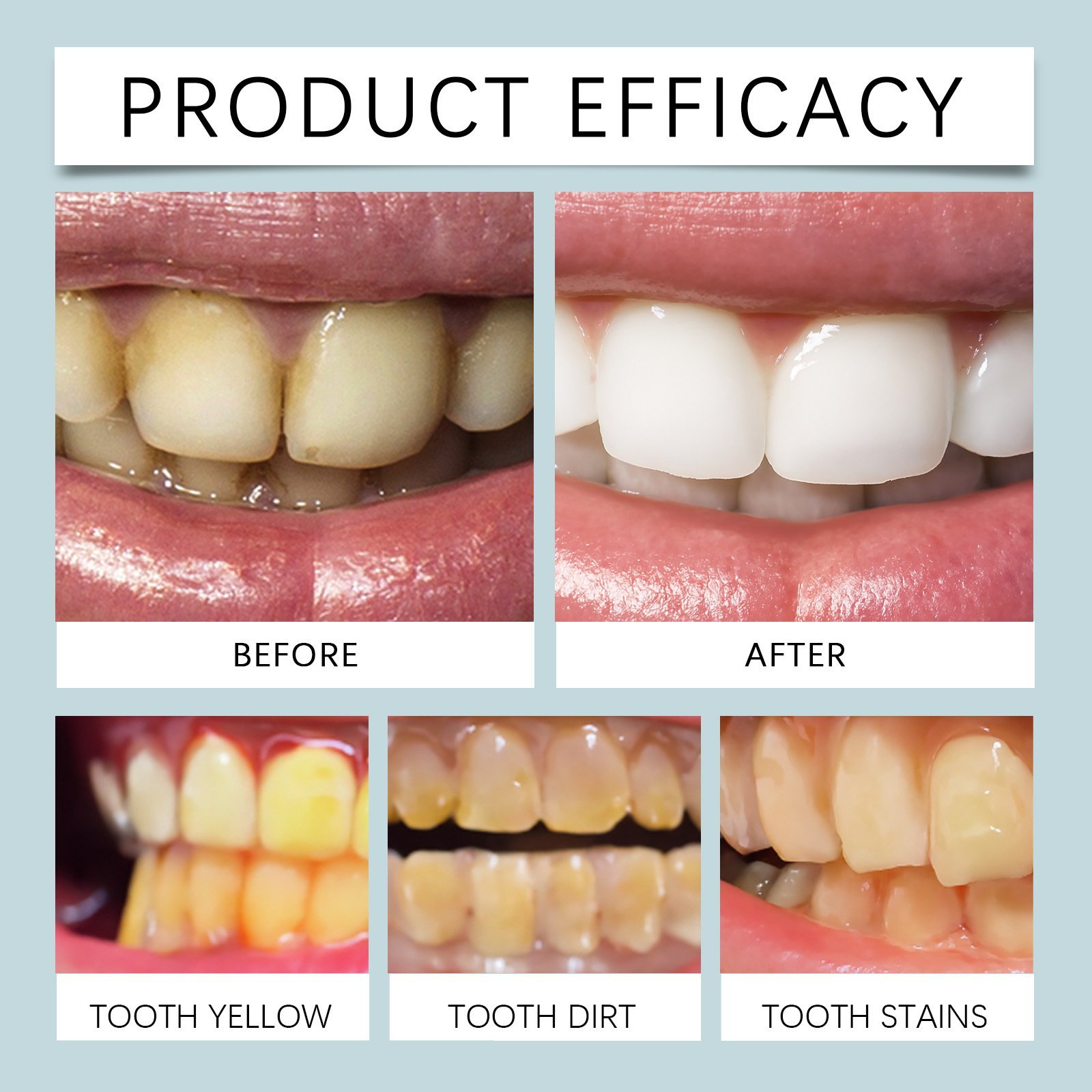 Brightening Care Dental Powder Fine Texture Mint Fresh Portable Multi Scenario Breath Freshen Oral Cleaning
