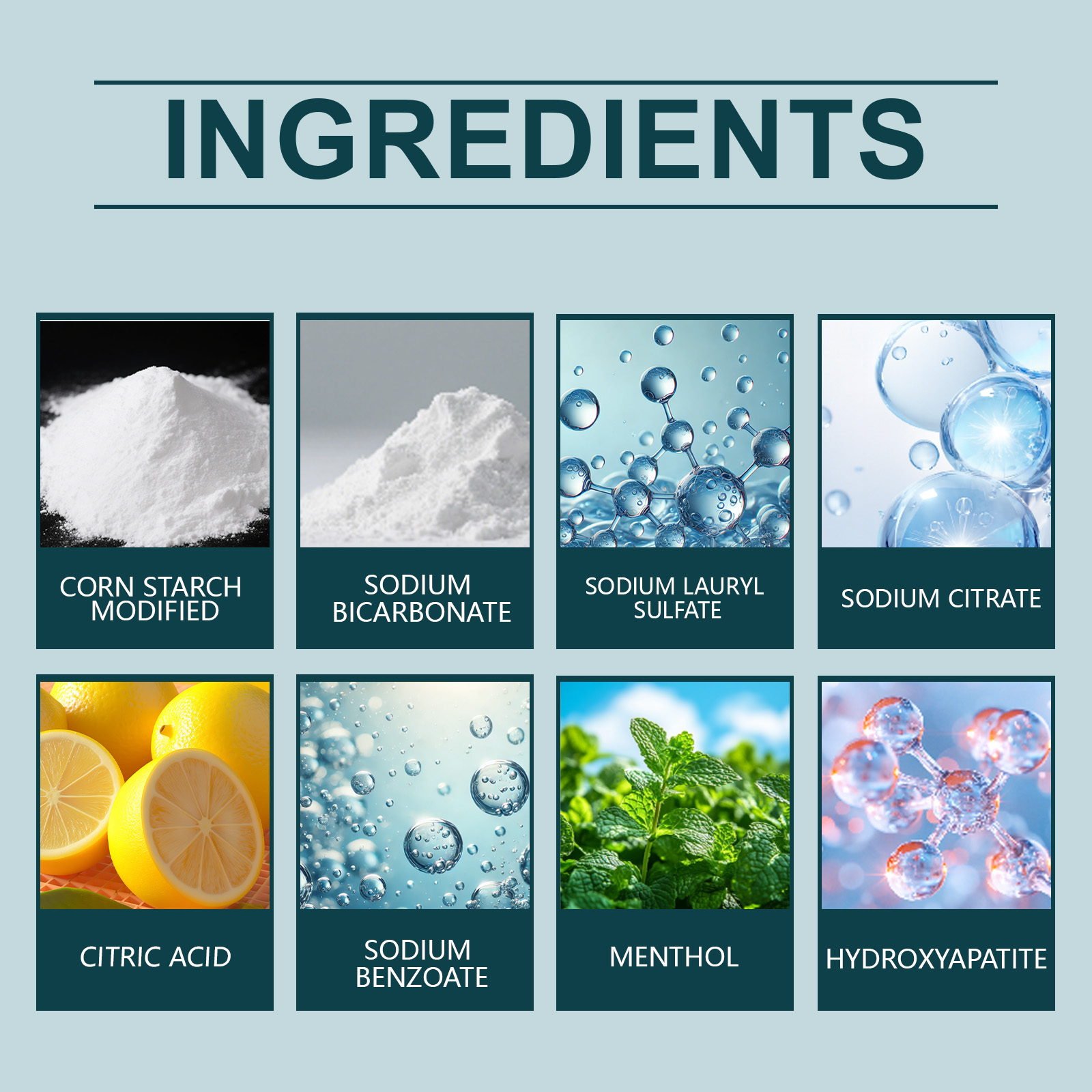 Brightening Care Dental Powder Fine Texture Mint Fresh Portable Multi Scenario Breath Freshen Oral Cleaning
