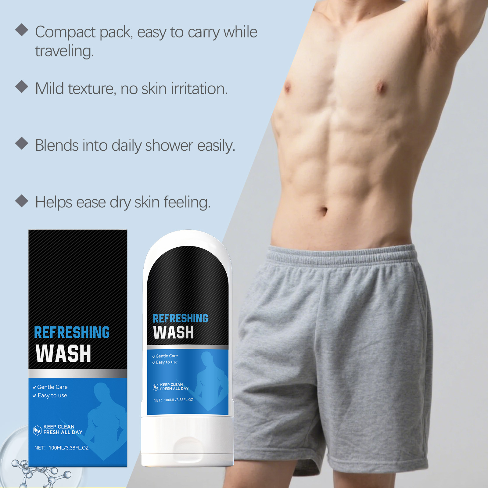 Body Cleansing Care Lotion Mild Clean Skin Refreshing Texture Moisturizing Multi Skin Types Applicable Body Care Agent