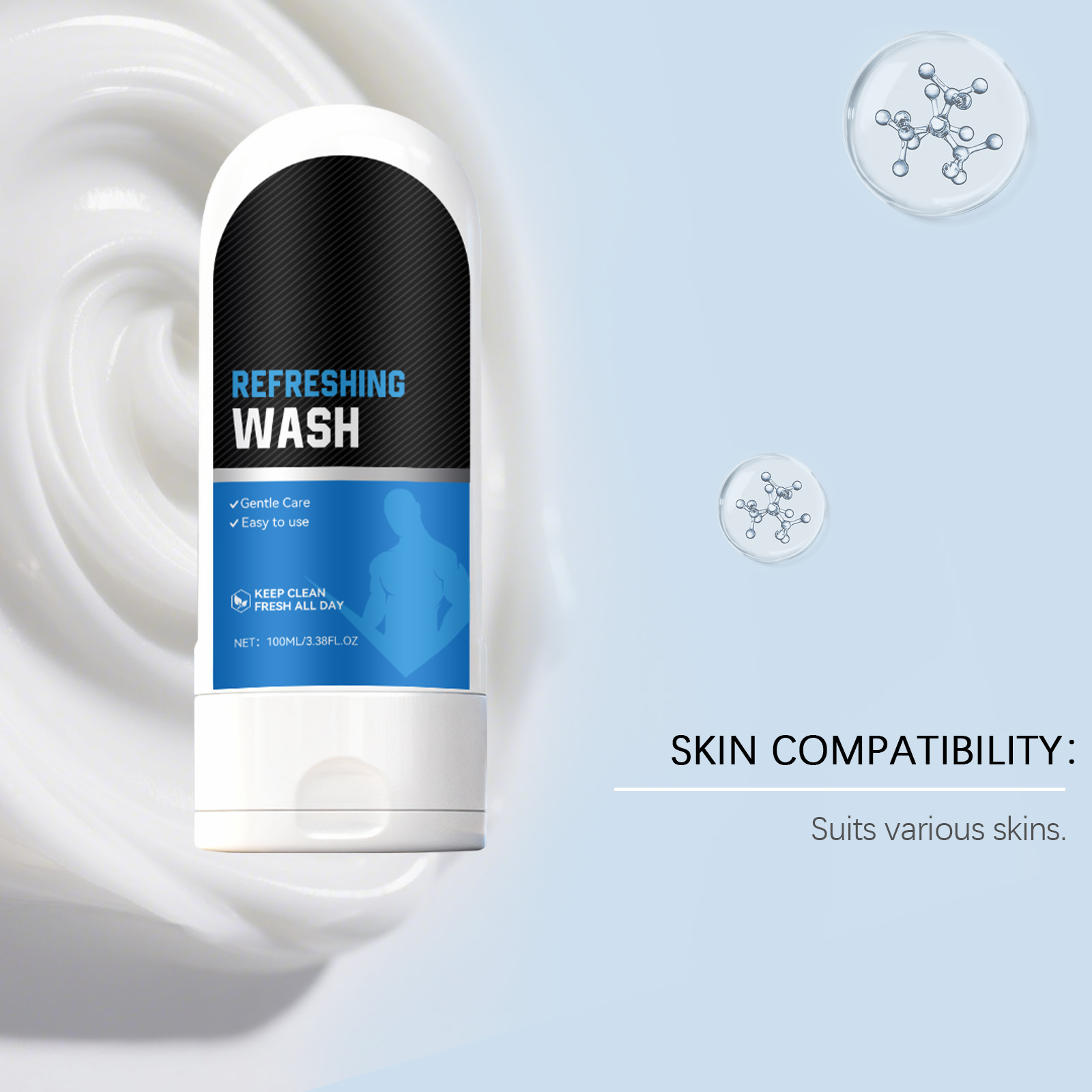 Body Cleansing Care Lotion Mild Clean Skin Refreshing Texture Moisturizing Multi Skin Types Applicable Body Care Agent