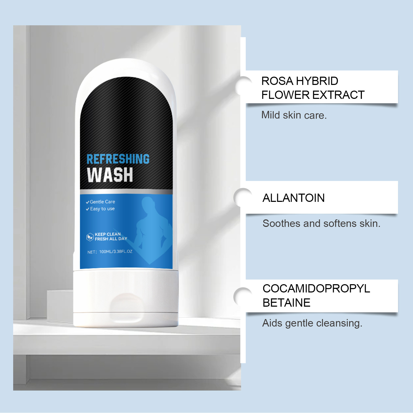Body Cleansing Care Lotion Mild Clean Skin Refreshing Texture Moisturizing Multi Skin Types Applicable Body Care Agent