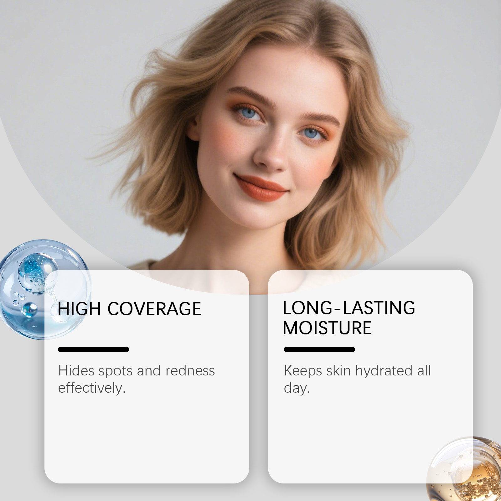 Concealer Foundation Lightweight Moisturizing Natural Fit Matte Sheer Longlasting Daily Makeup Skin Smooth Delicate
