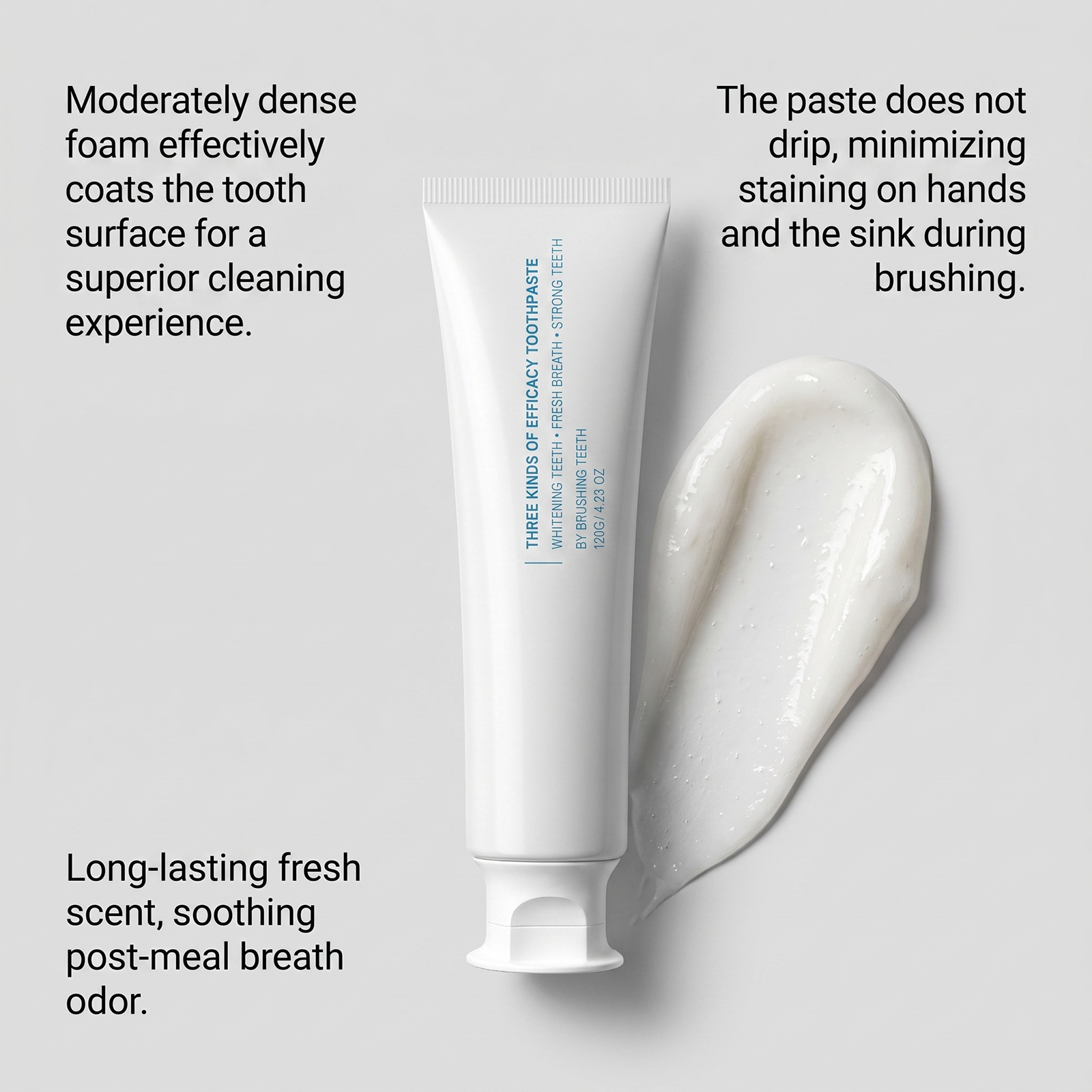 Fresh Toothpaste Daily Care Maintain Tooth Surface Stain Yellow Adherent Residue Portable Oral Care