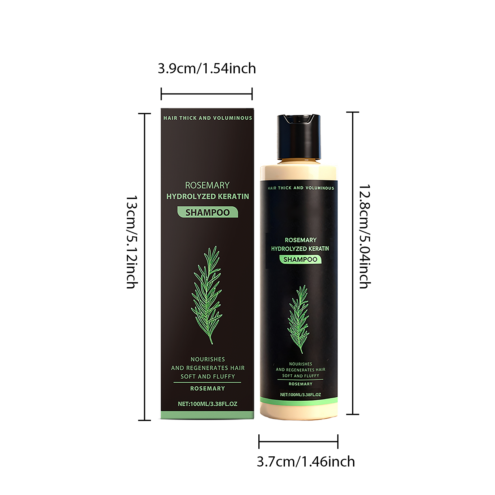 Rosemary Shampoo Moisturizing Cleansing Scalp Hair Refreshing Soft Herbal Extract Light Floating Hair Care Product