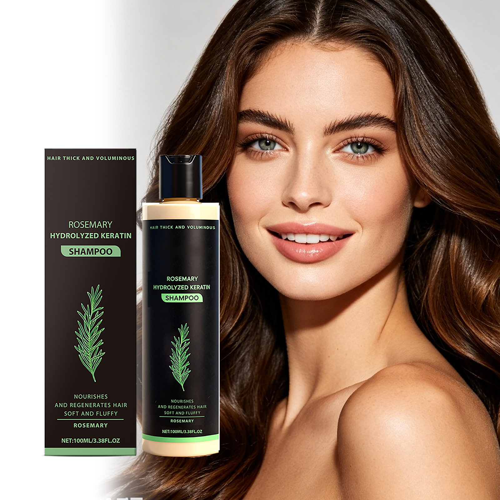 Rosemary Shampoo Moisturizing Cleansing Scalp Hair Refreshing Soft Herbal Extract Light Floating Hair Care Product