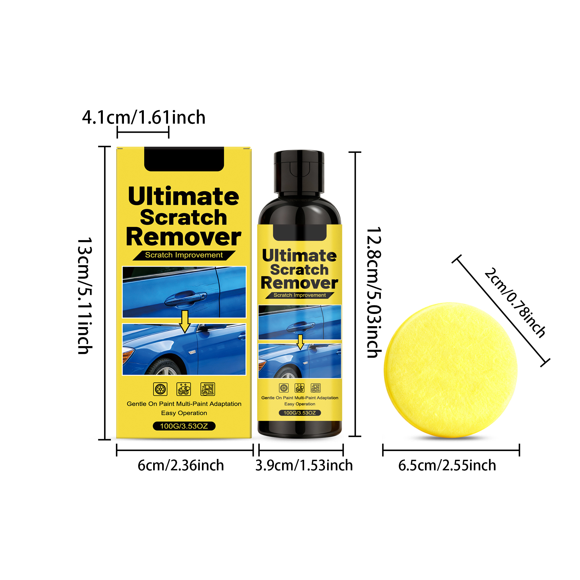 Car Scratch Care Kit Body Paint Polishing Renew Brightening Daily Maintenance Care Light Scratch Removal