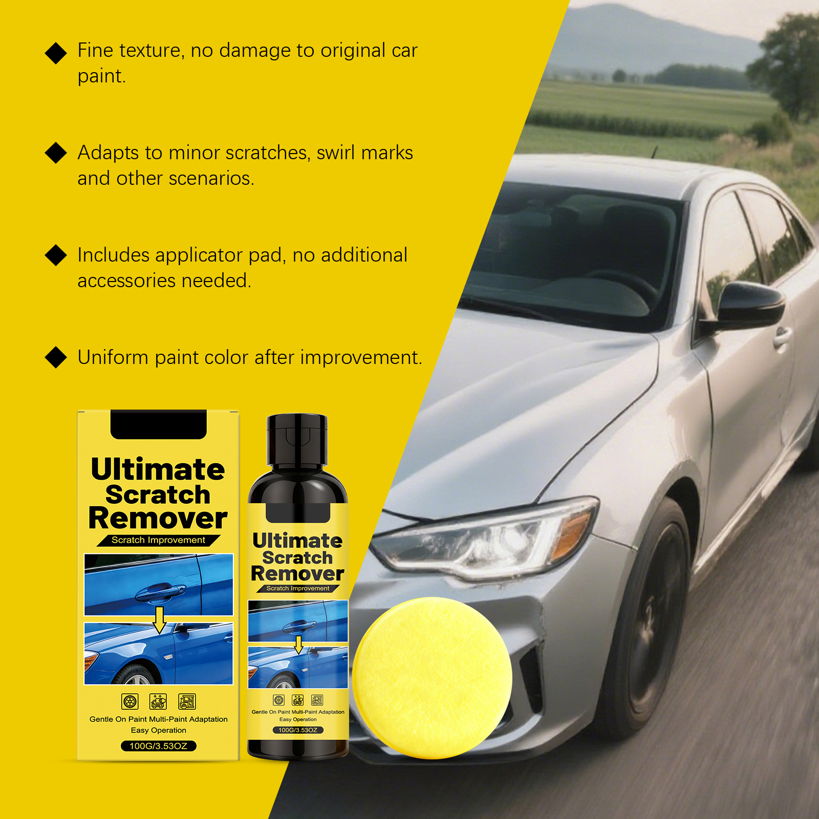 Car Scratch Care Kit Body Paint Polishing Renew Brightening Daily Maintenance Care Light Scratch Removal