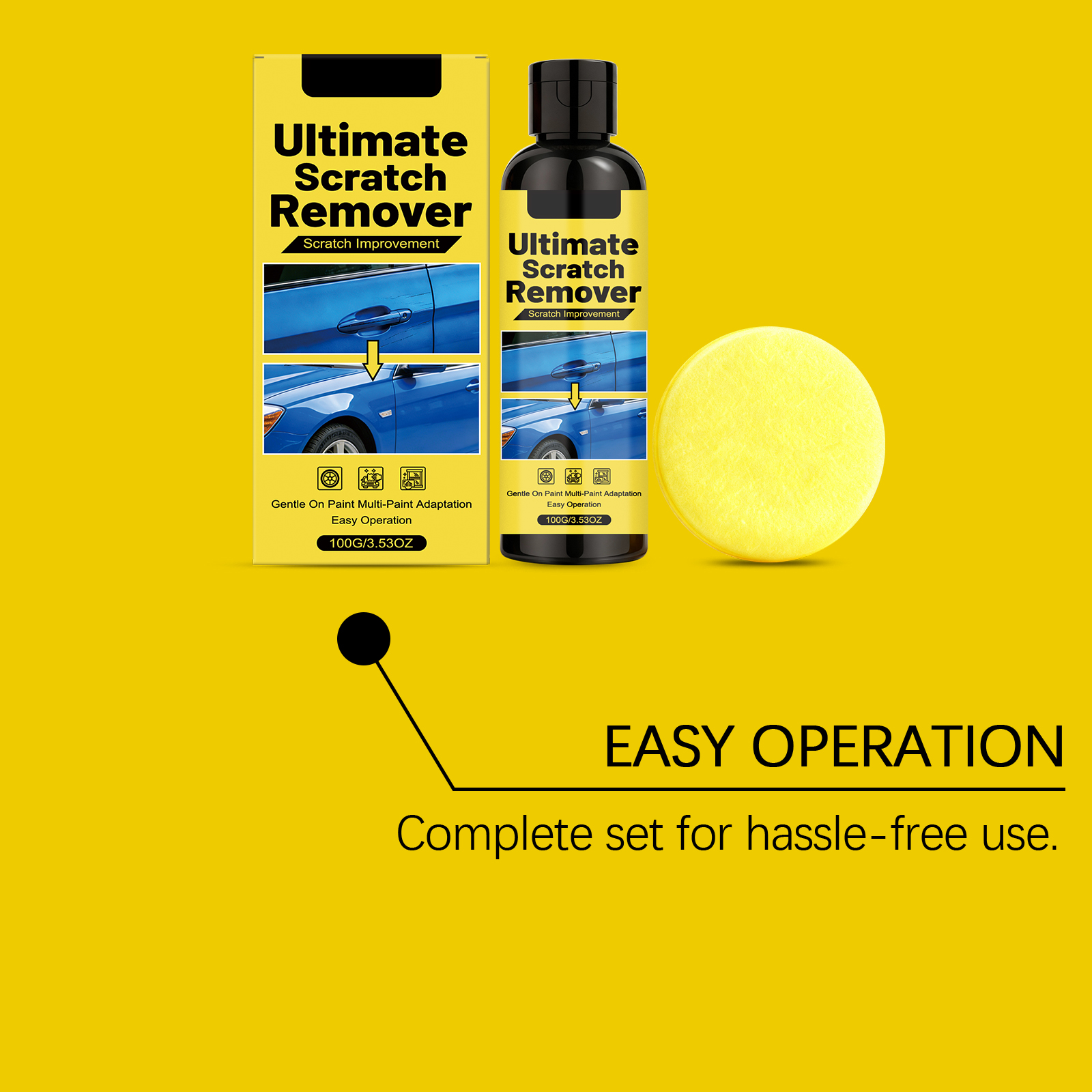 Car Scratch Care Kit Body Paint Polishing Renew Brightening Daily Maintenance Care Light Scratch Removal