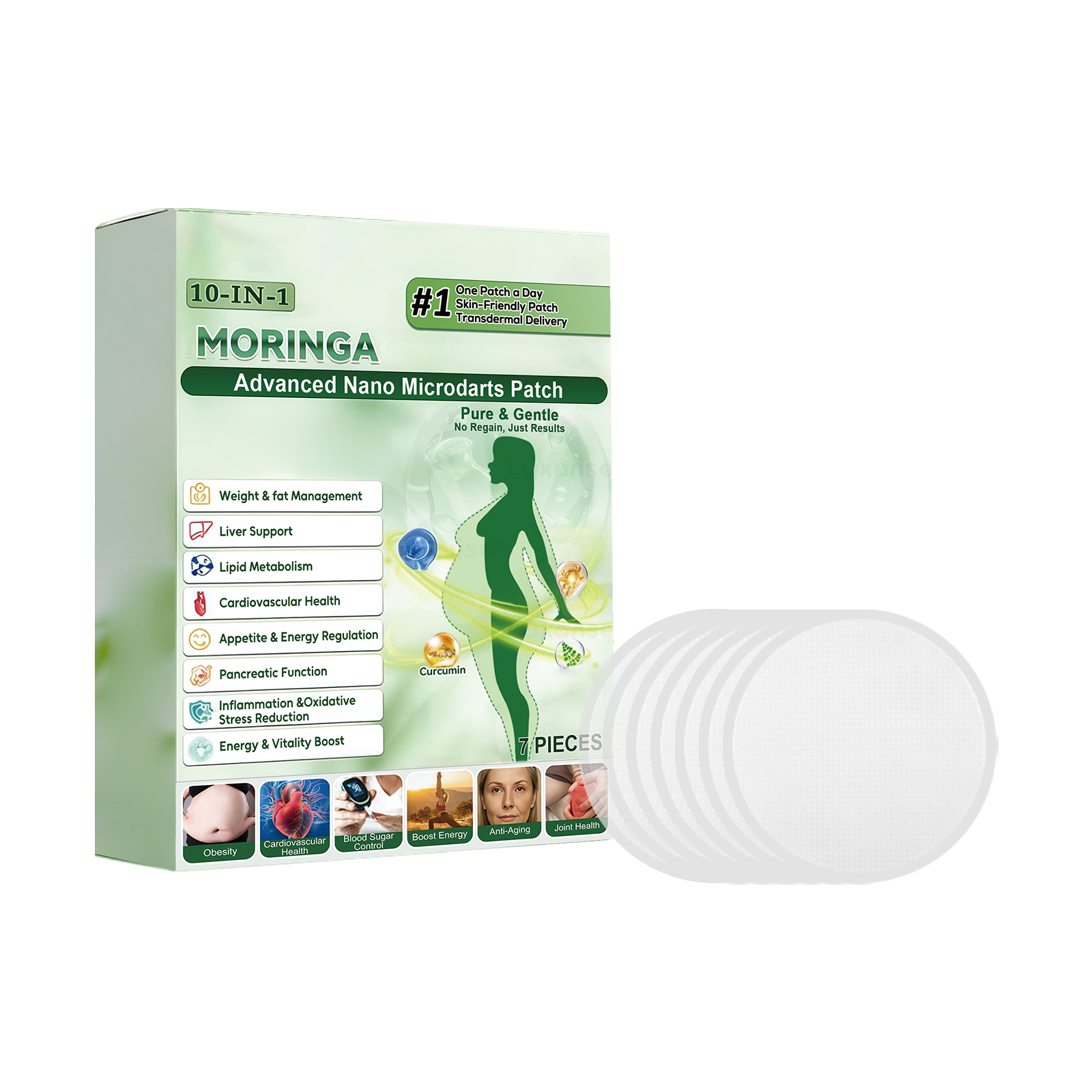 Moringa Body Care Patches Mild Ingredients Breathable Care Protect Whole Body Skin Graceful Shape