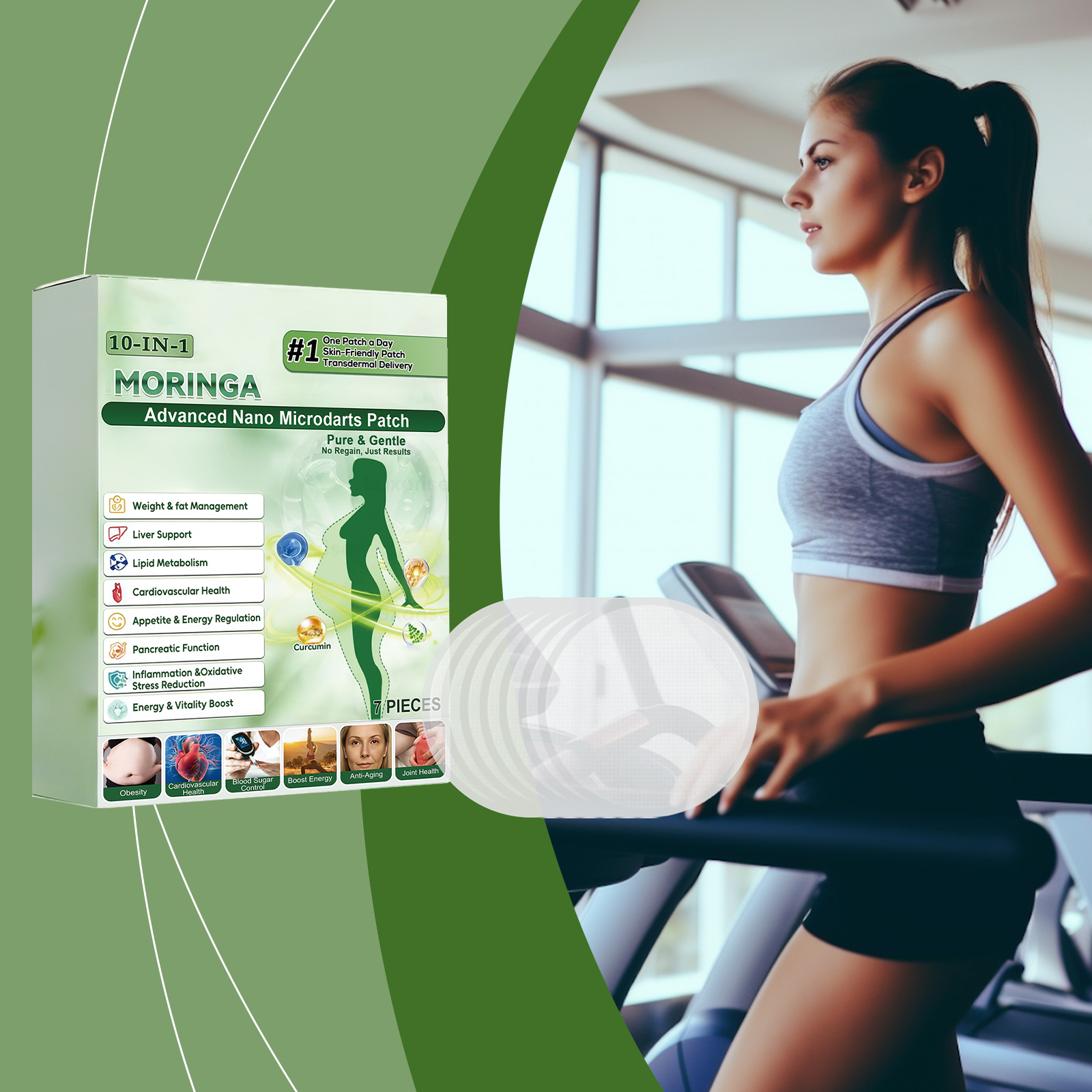 Moringa Body Care Patches Mild Ingredients Breathable Care Protect Whole Body Skin Graceful Shape