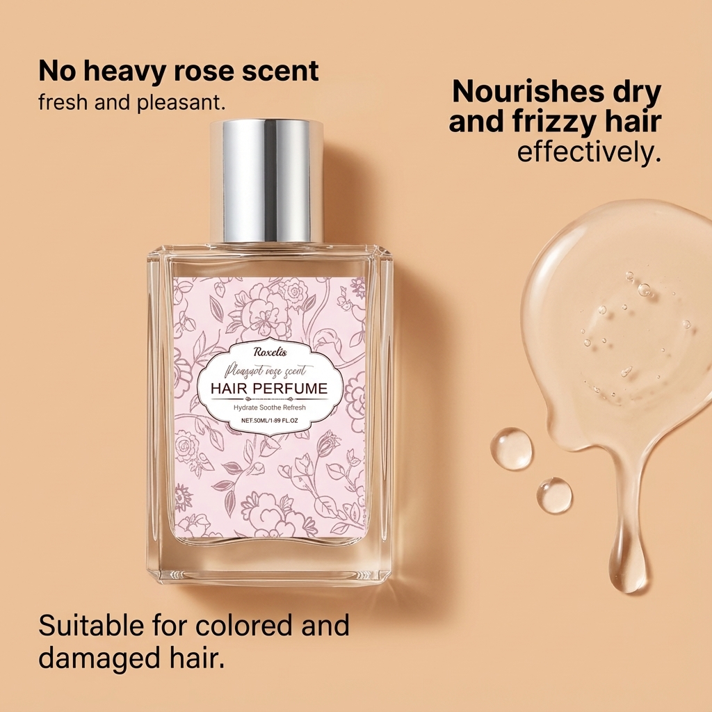 Soft Rose Scent Hair Fragrance Mild Natural Fresh Elegant Light Perfume Daily Portable Hair Fragrance Spray