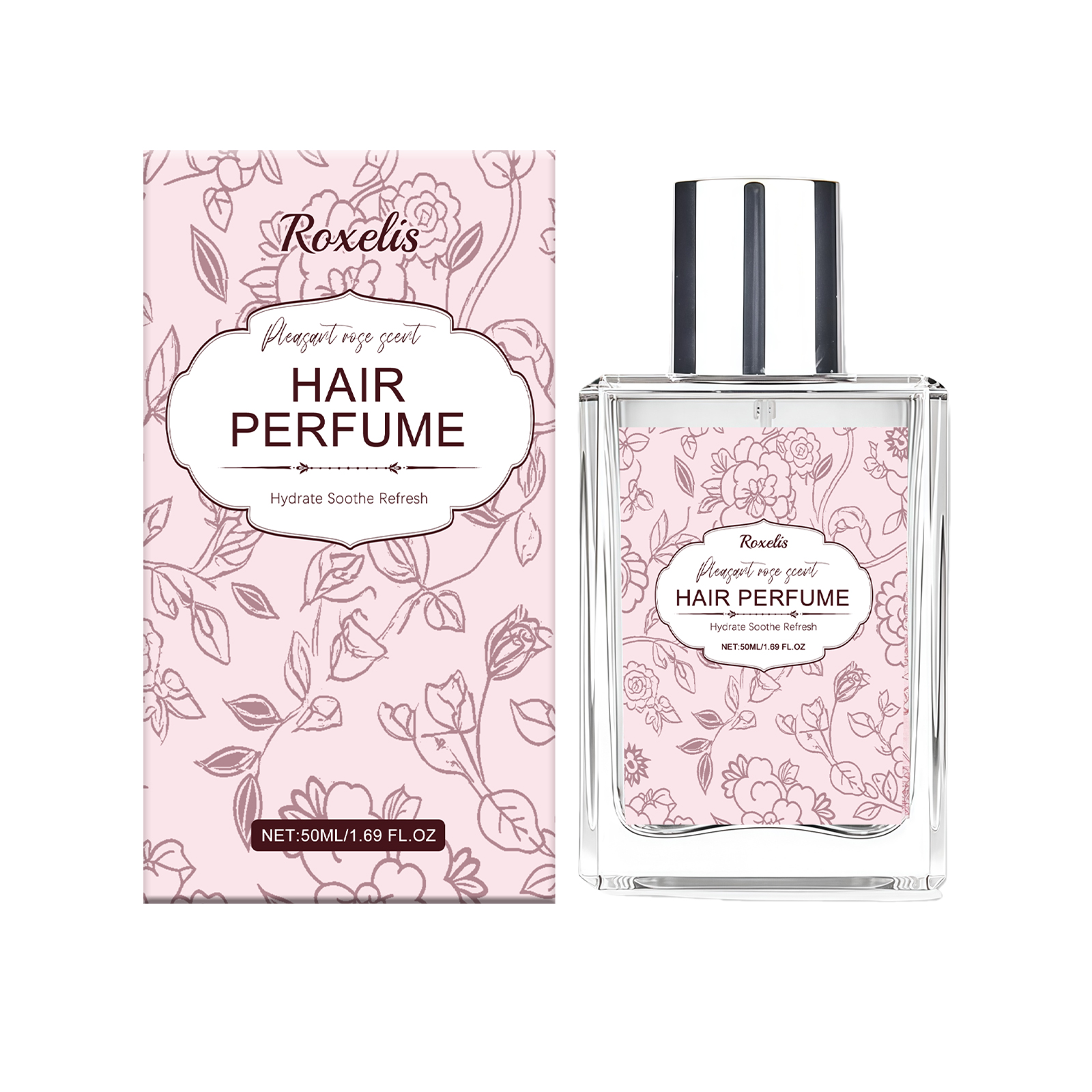 Soft Rose Scent Hair Fragrance Mild Natural Fresh Elegant Light Perfume Daily Portable Hair Fragrance Spray