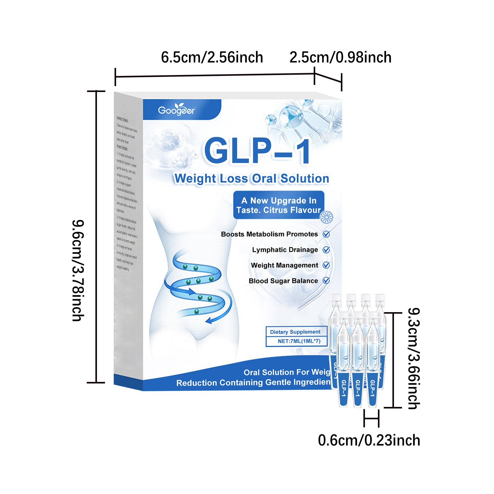 Glp 1 Intestinal Slimming Drops For Physical Body Therapy Health Metabolism Weight Control Adjustment