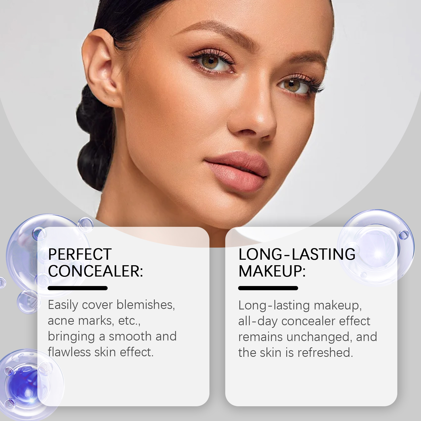 Moisturizing Concealer Cushion Maintains Long Wear Covers Skin Blemishes Creates Natural Bare Skin Makeup Look