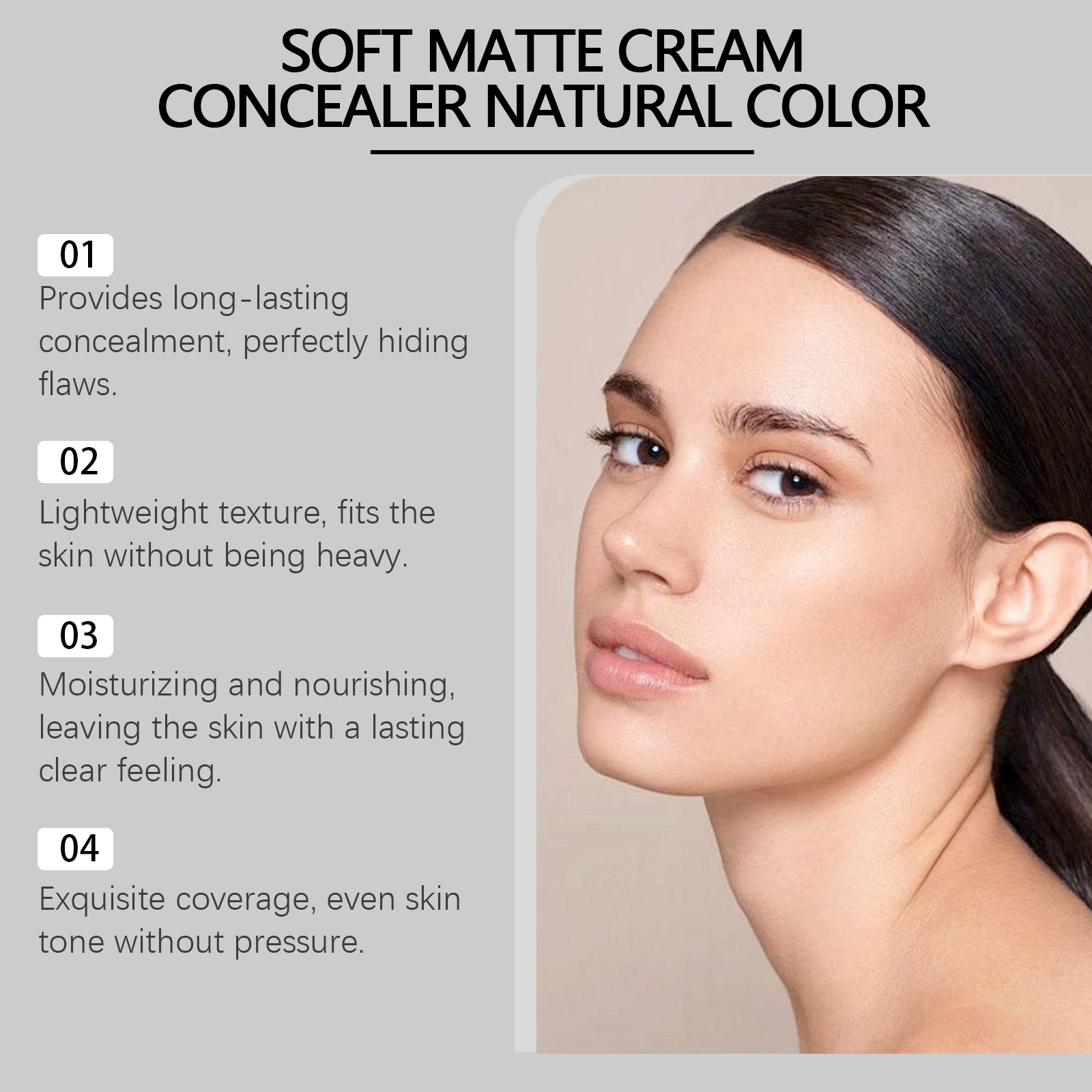 Moisturizing Concealer Cushion Maintains Long Wear Covers Skin Blemishes Creates Natural Bare Skin Makeup Look