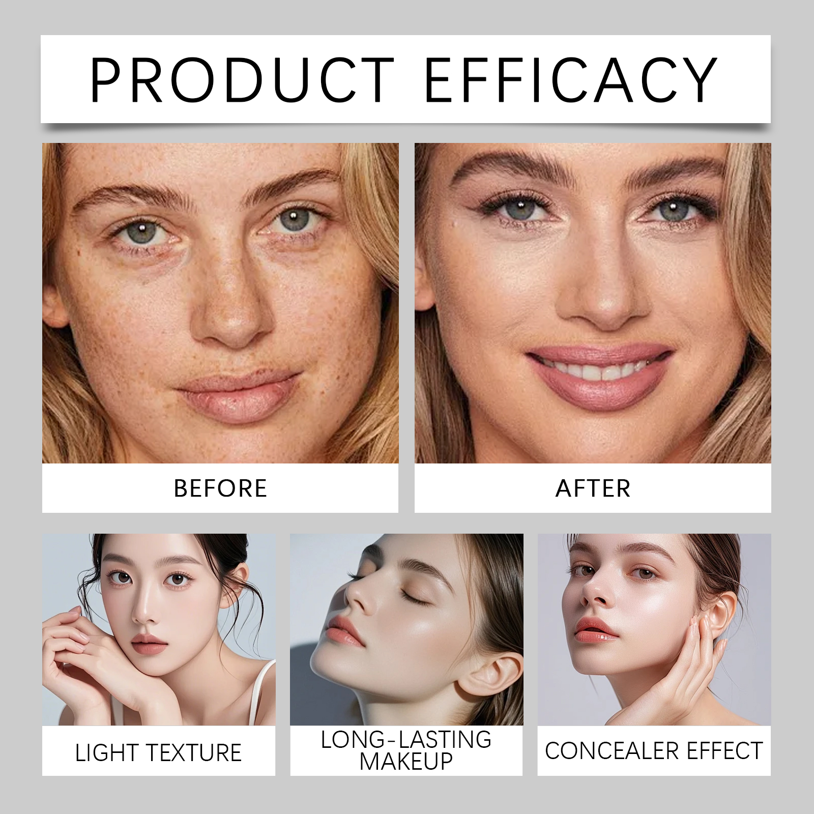 Moisturizing Concealer Cushion Maintains Long Wear Covers Skin Blemishes Creates Natural Bare Skin Makeup Look