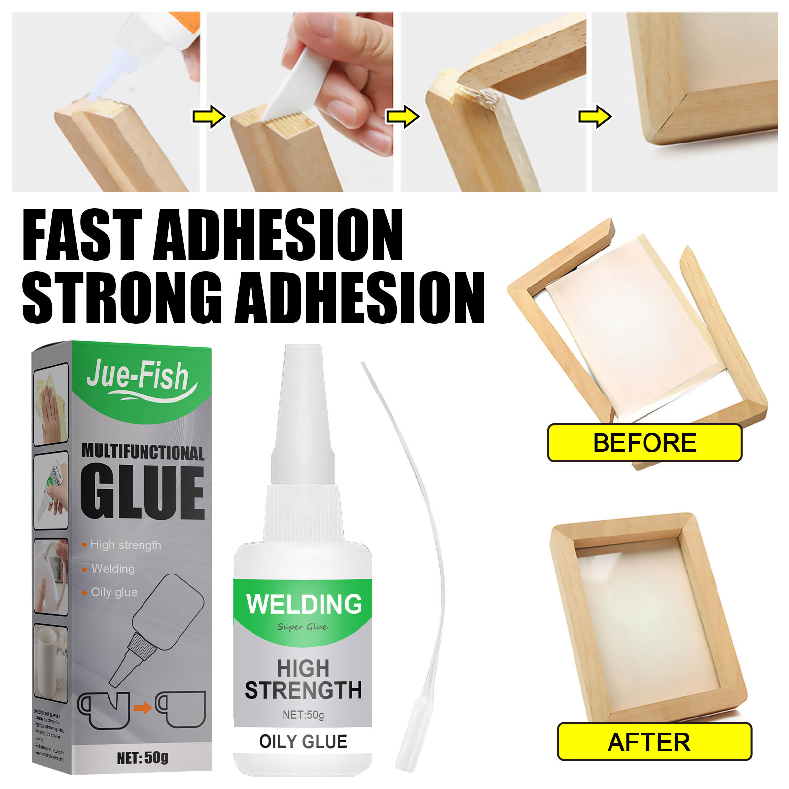 Multi Purpose Ceramic Waterproof Clear Glue Fast Drying For Glass Wood Metal Tile General Repair 30g