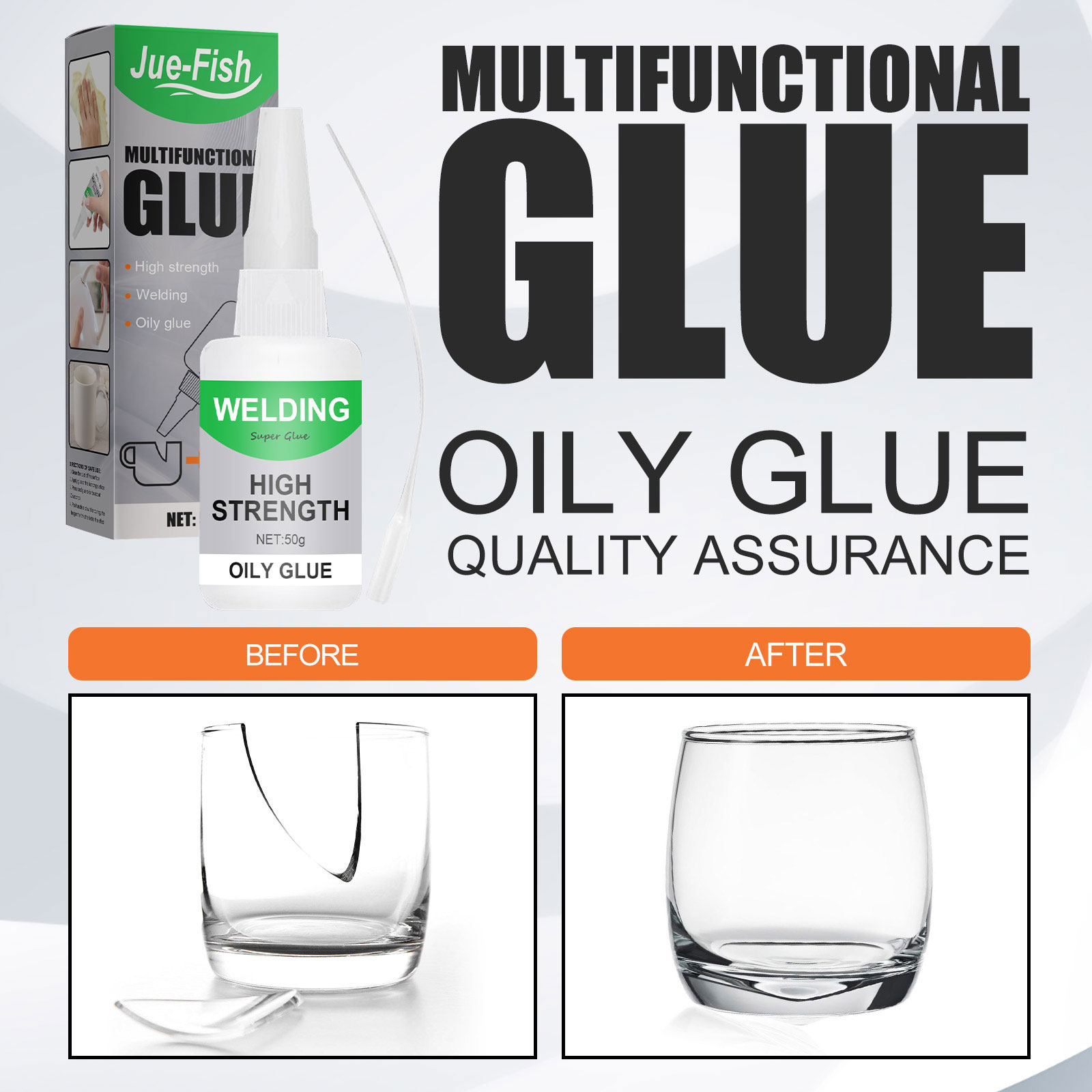 Multi Purpose Ceramic Waterproof Clear Glue Fast Drying For Glass Wood Metal Tile General Repair 30g