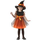 (2~3 Years) Halloween Kids Baby Girls Witch Cosplay Costume Party Fancy Dress Hat Outfit Set