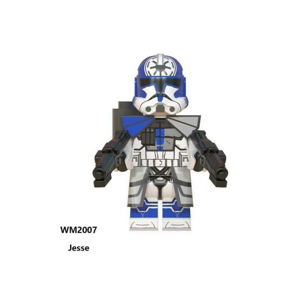 Star Wars Minifigures Clone Wars Jesse Rex Cody Building Blocks with Weapons Accessories Toy Collection Mini Block Set Fit Lego Birthday Party  Room Decoration Cake Toppers