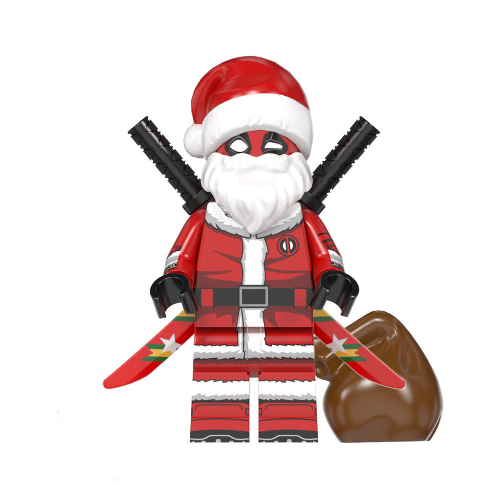 Mini Action Minifigures Toy 8 PCS Christmas Series Movie Superheroes Mini Building Blocks Sets Collectibles for Superhero Fans Kids Ideal for Christmas Stocking Suitable for Lego