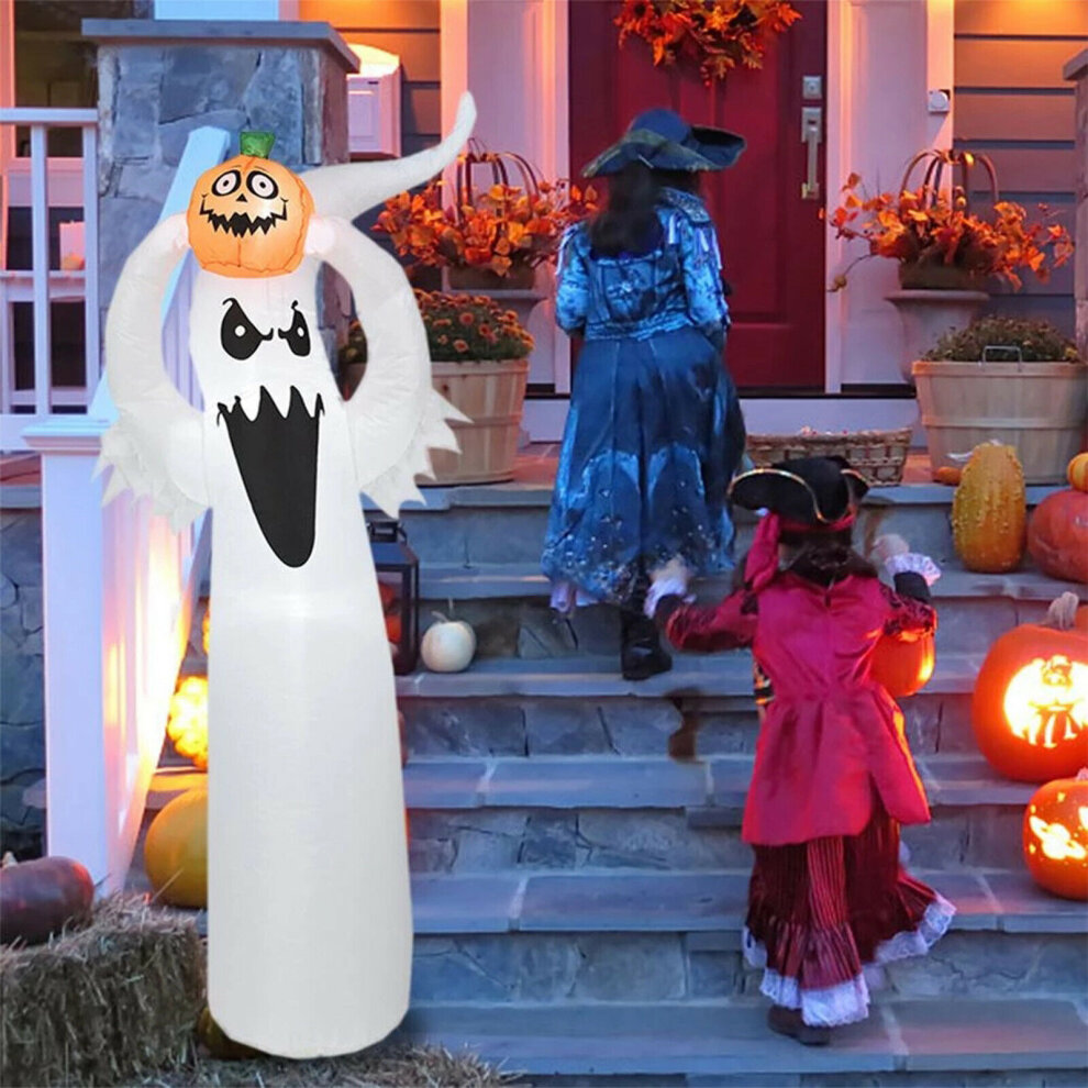 180Cm/5.9FT Halloween Inflatable Model Halloween Inflatable Luminous Ghost Lifting Pumpk
