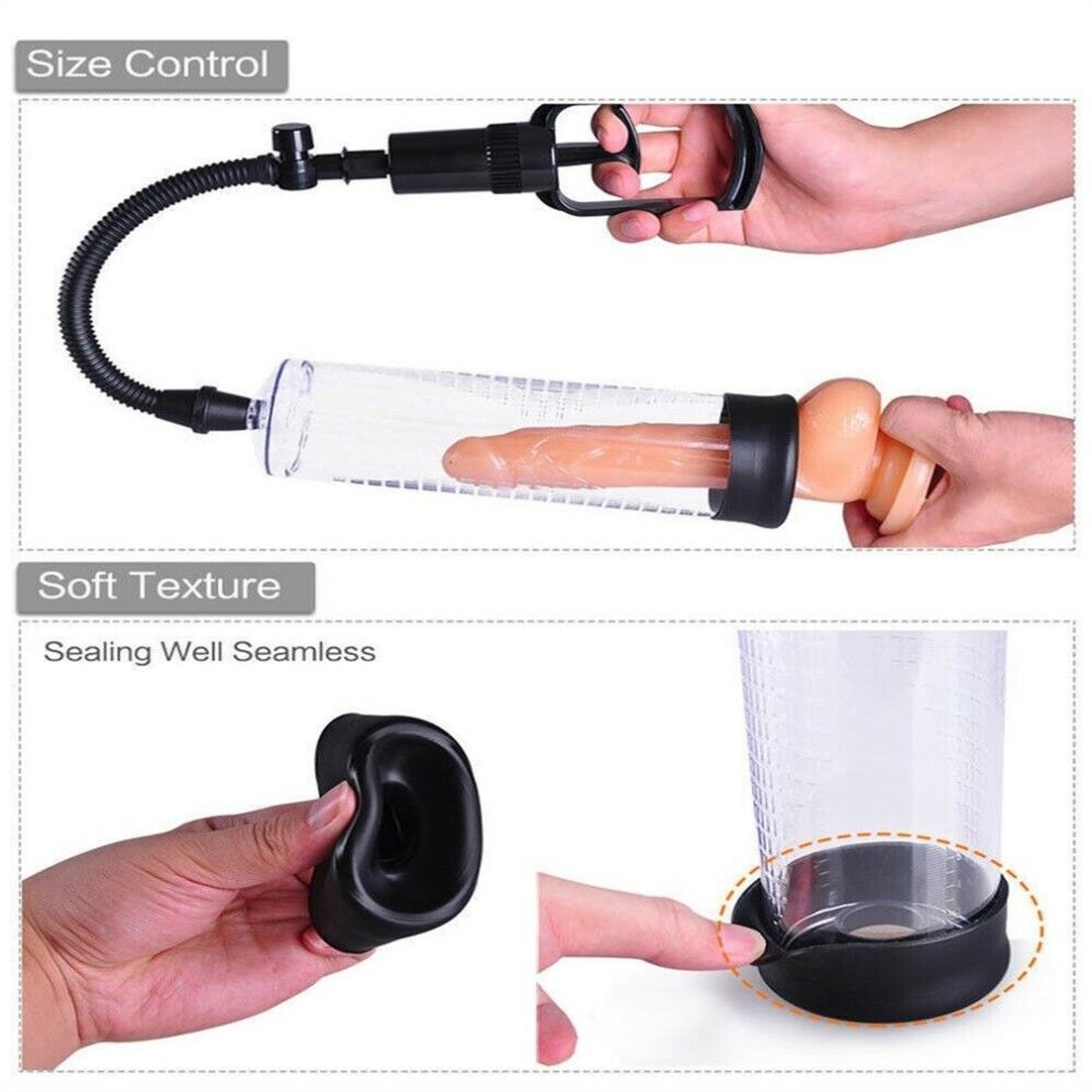 Penis Pump Enlarger Vacuum Pump with Trigger Erection Enhancer Cock Extender Penis Massager Sex Toy for Men Stimulation Device Adult Toys